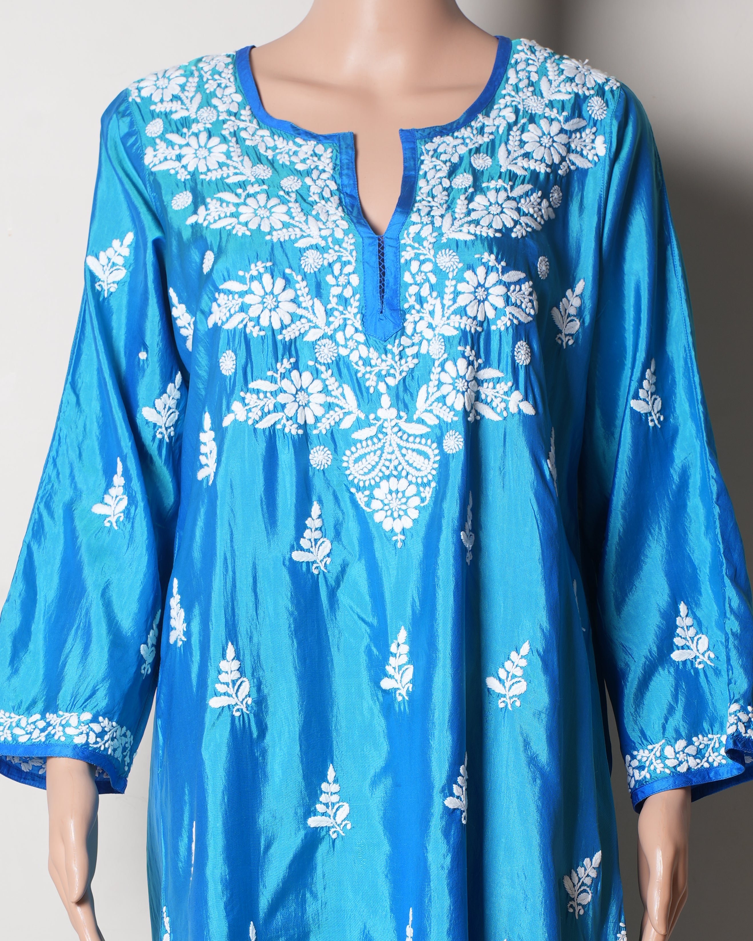 New Ahilaya Embroidered Kurta In Blue