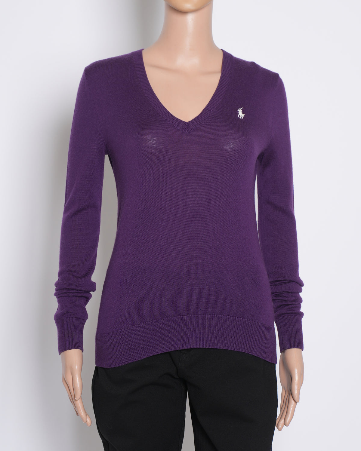 Ralph Lauren V-Neck Sweater in Purple