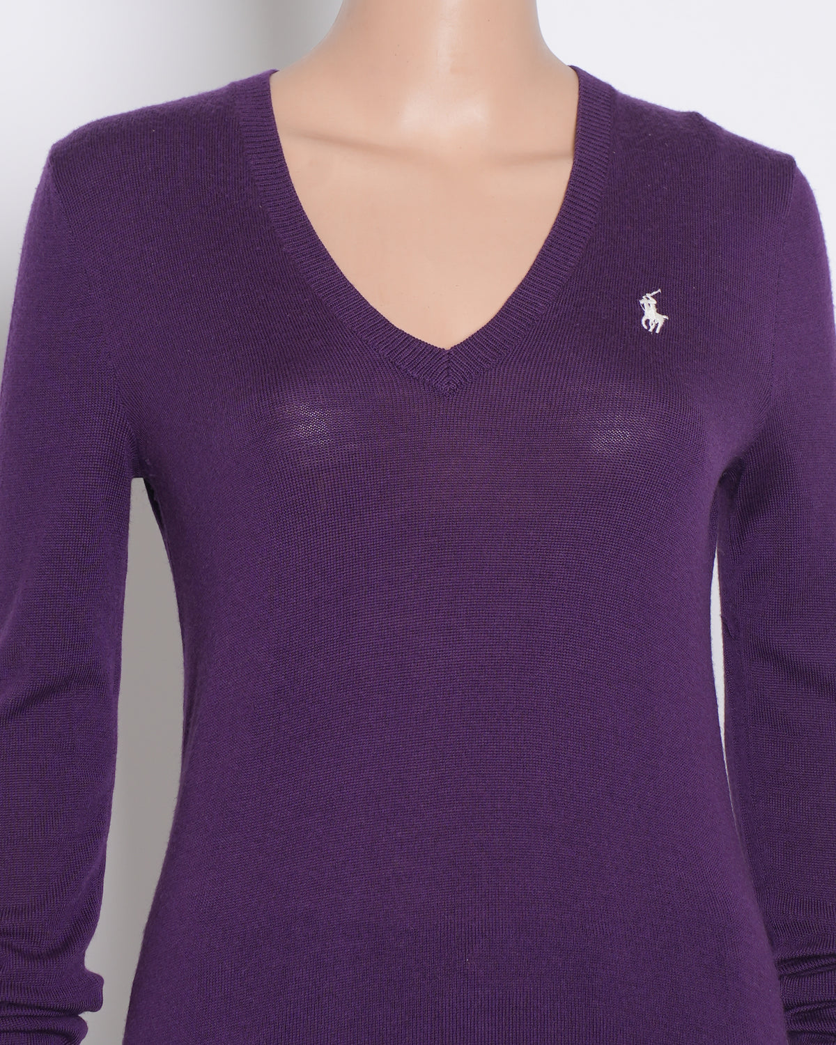 Ralph Lauren V-Neck Sweater in Purple