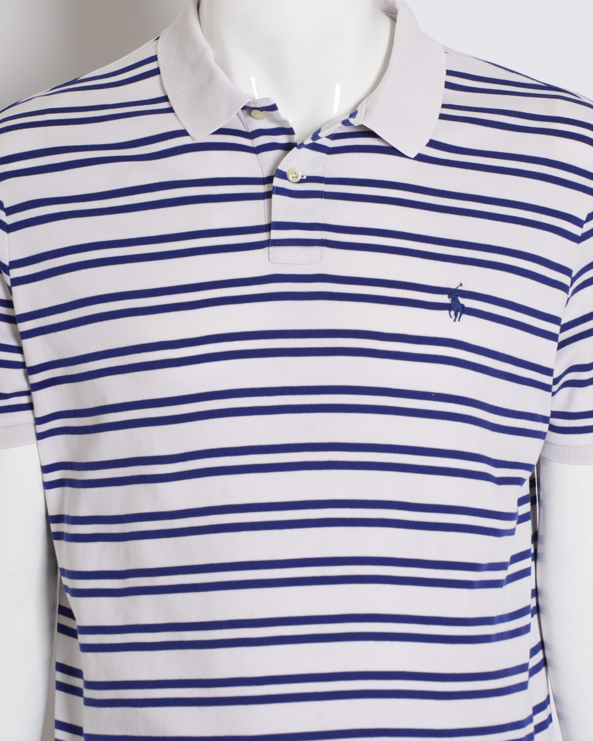 Polo by Ralph Lauren Men's T-shirt in Horizontal Blue & White Stripes