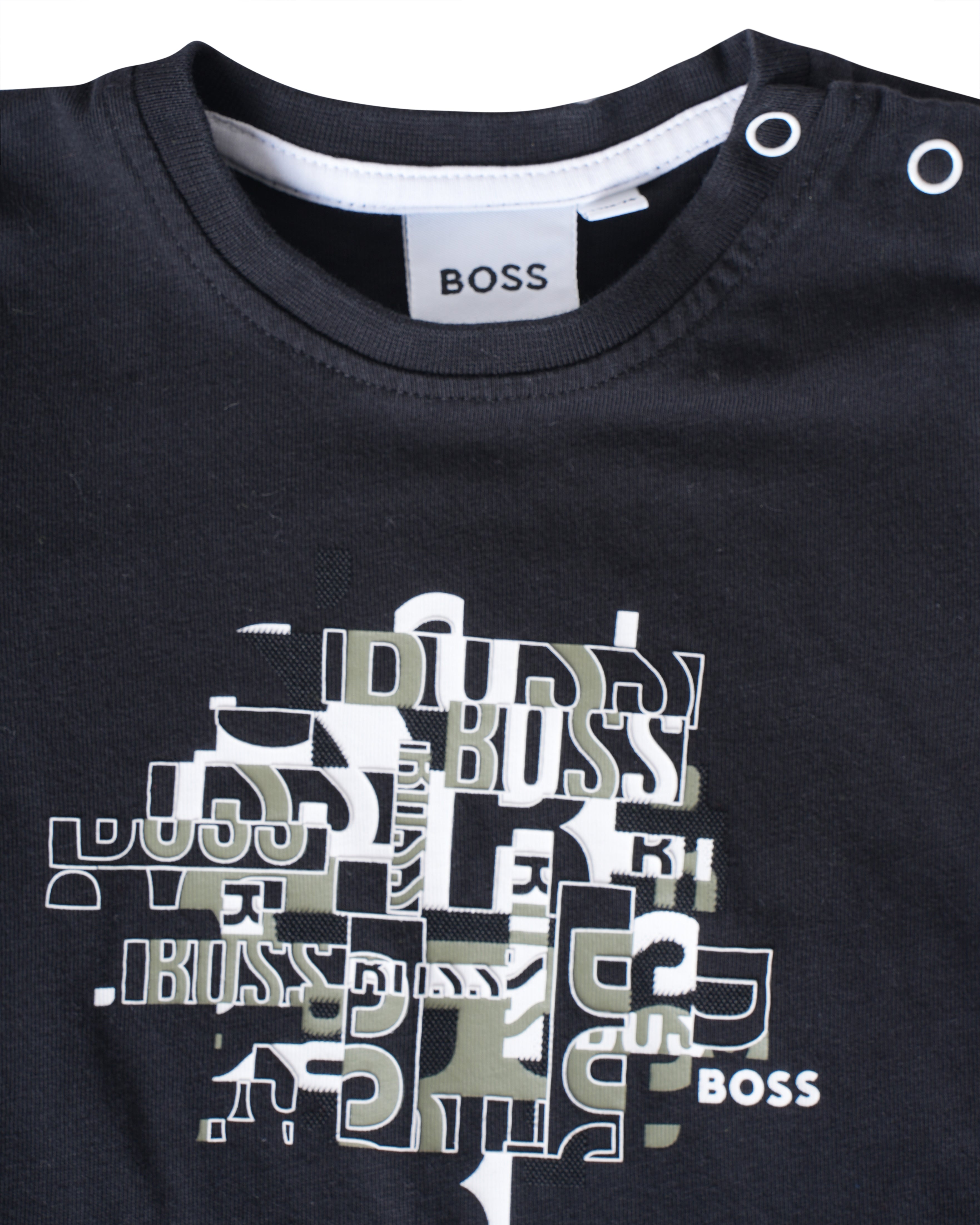 Boss Black T-Shirt With Center Print Placement