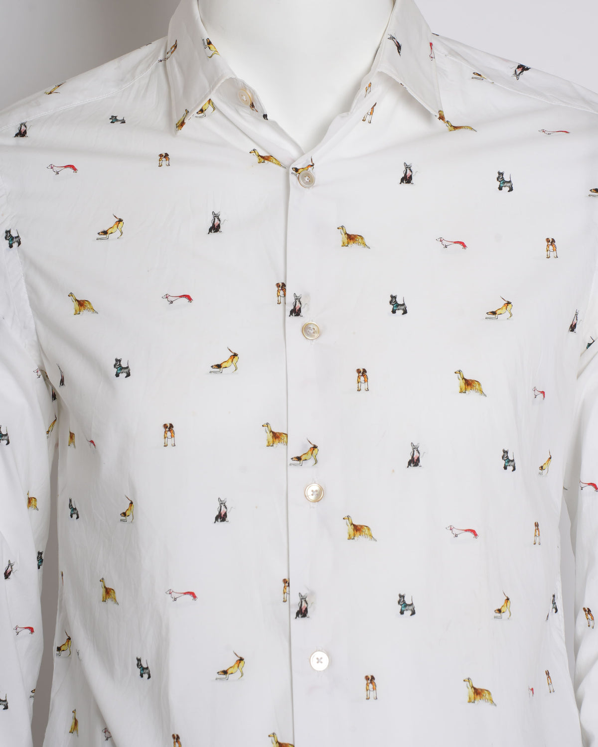 Paul Smith Men's Button Down Shirt With Allover Print