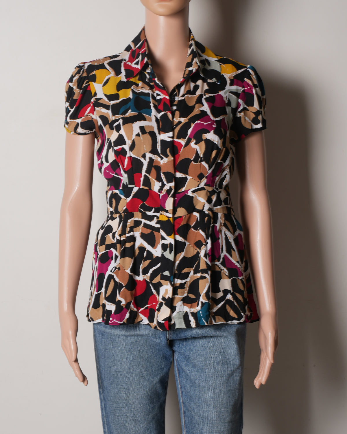DVF Multicolour Silk Top