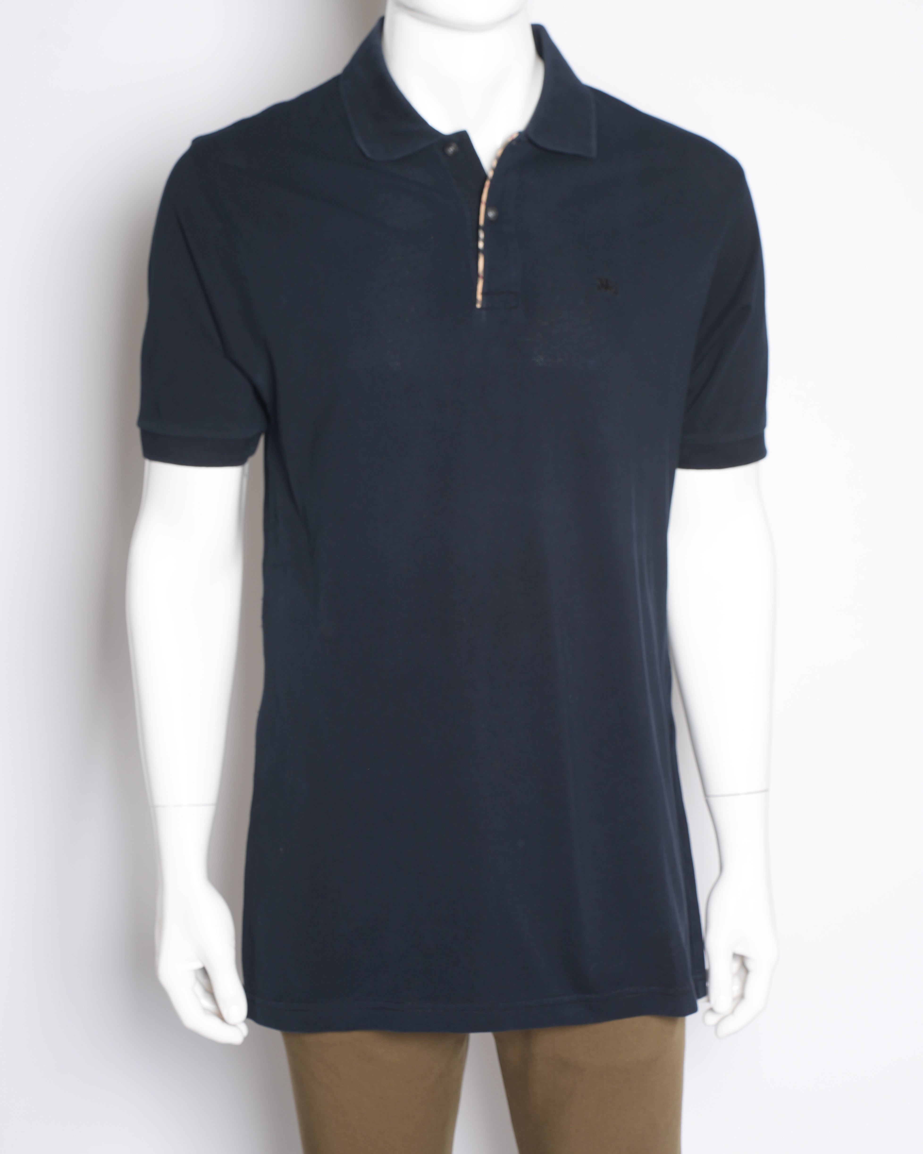 Burberry Men's Classic Polo T-Shirt in Navy Blue