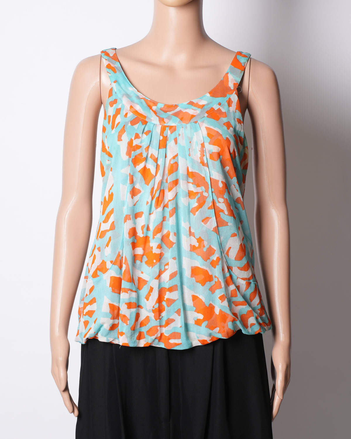 DVF Vibrant Printed Silk Top