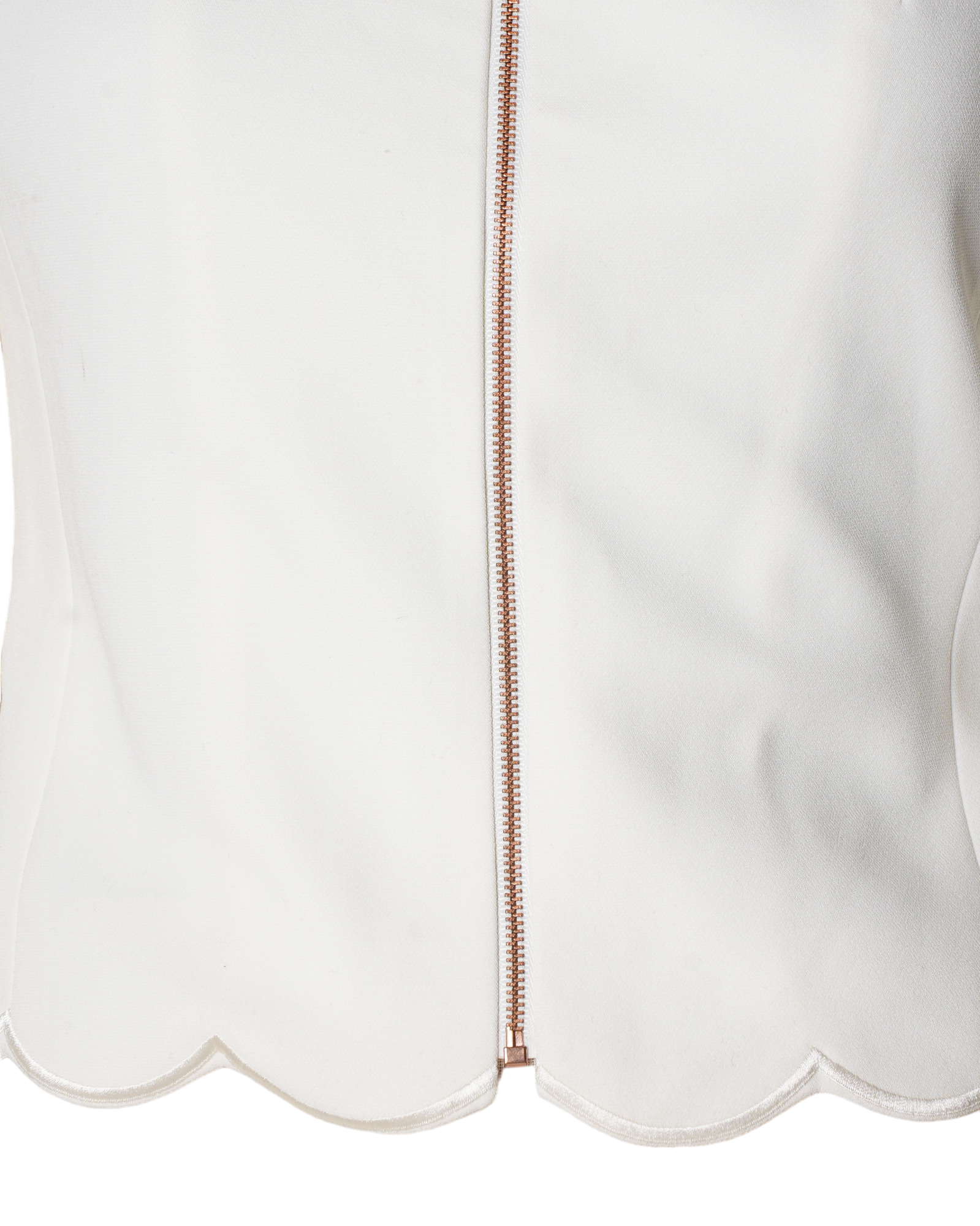 New Ted Baker White Scallope Crepe Jacket