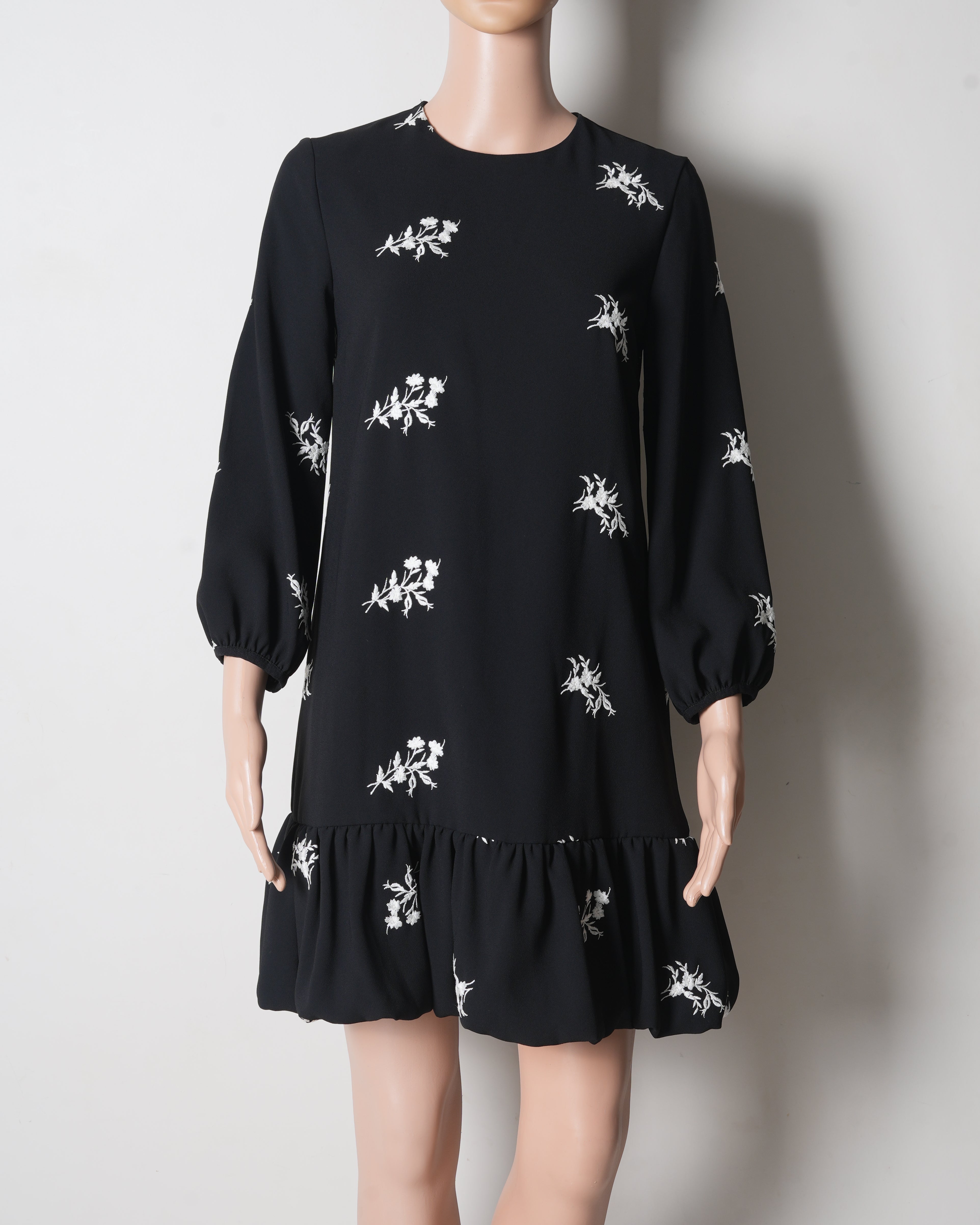 Pinko Black & White Leaf Dress