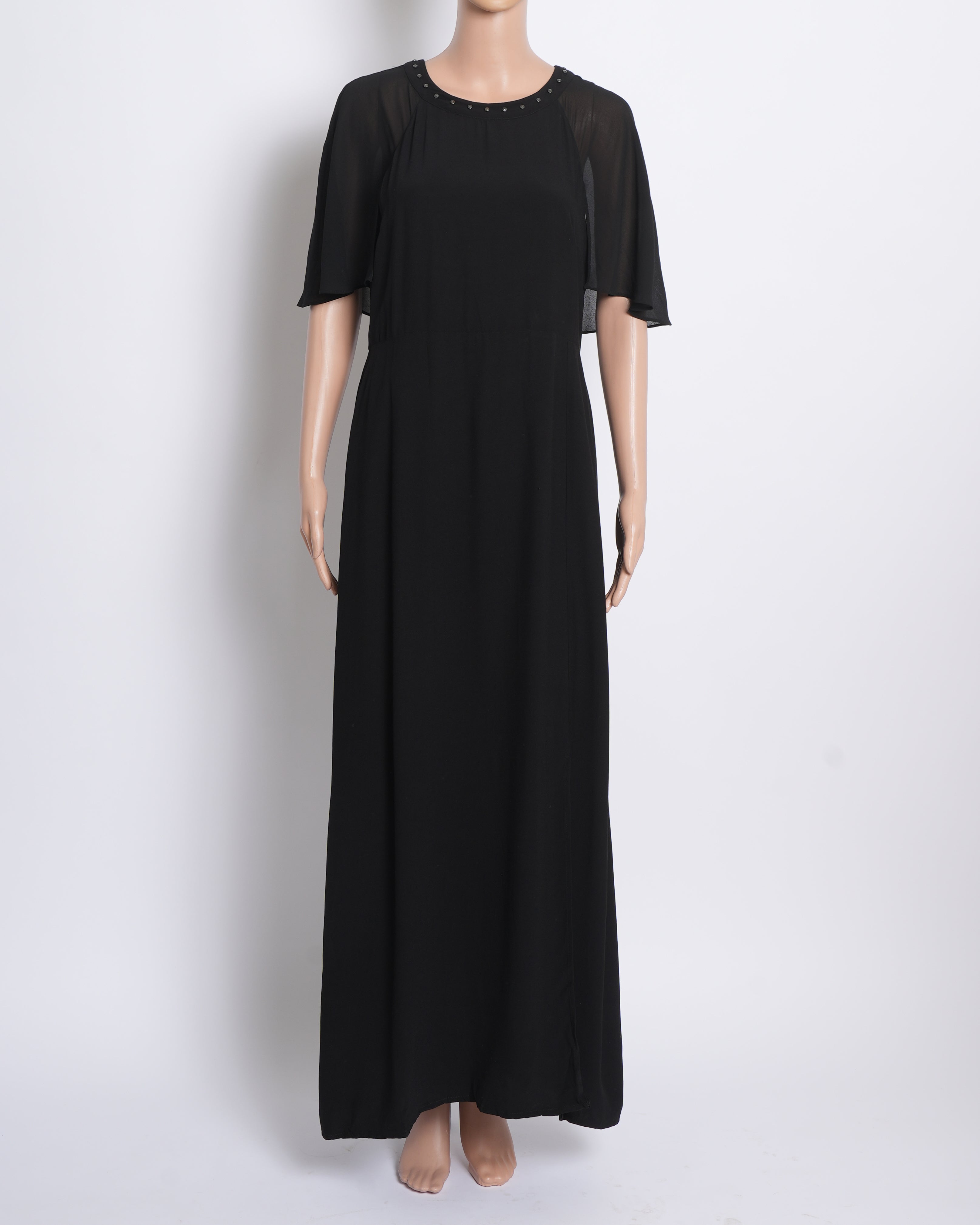 Karl Lagerfeld Elegant Black Maxi Dress