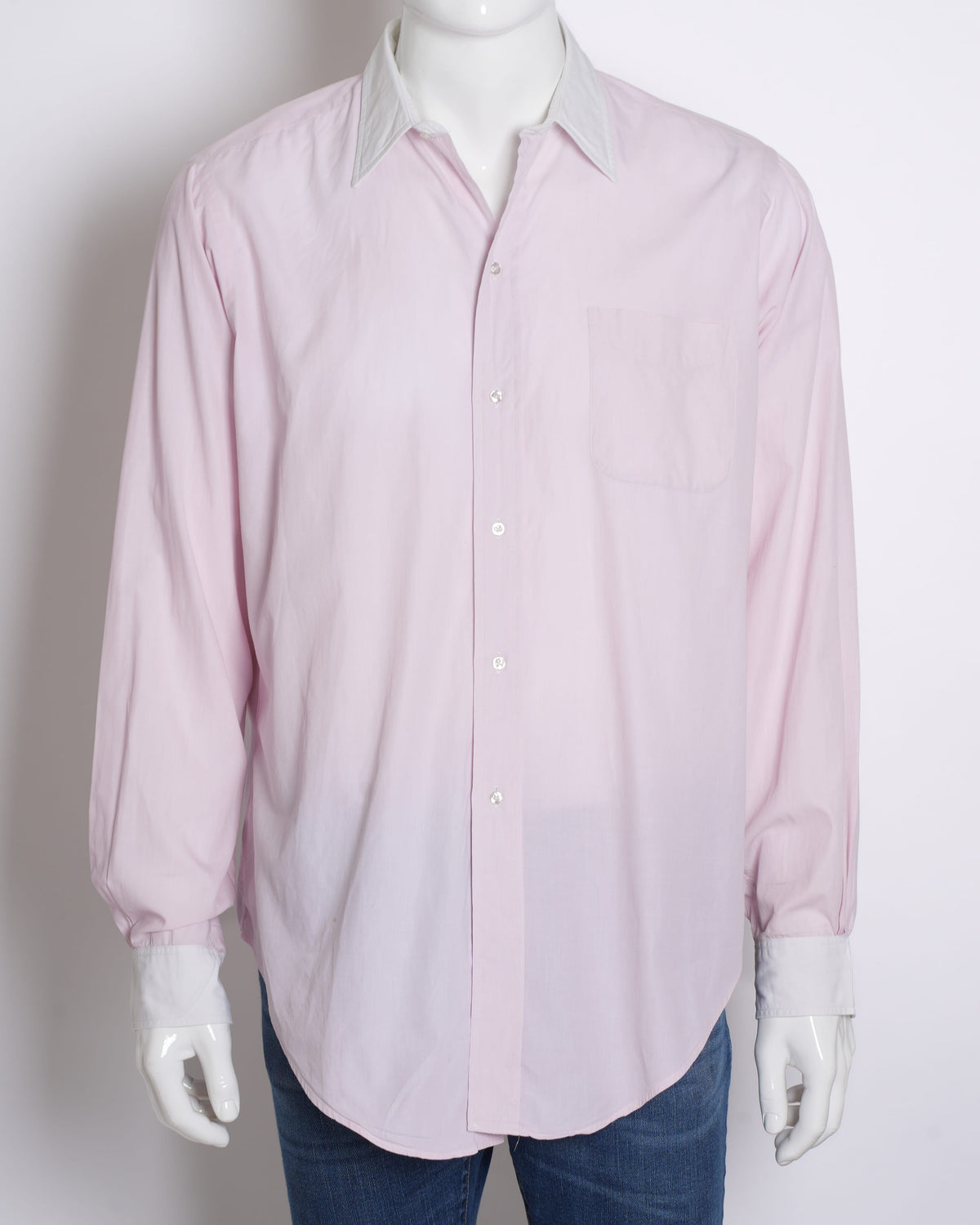 Brooks Brothers Button-Down Shirt in Pink with White Collar & Cuff Detailing