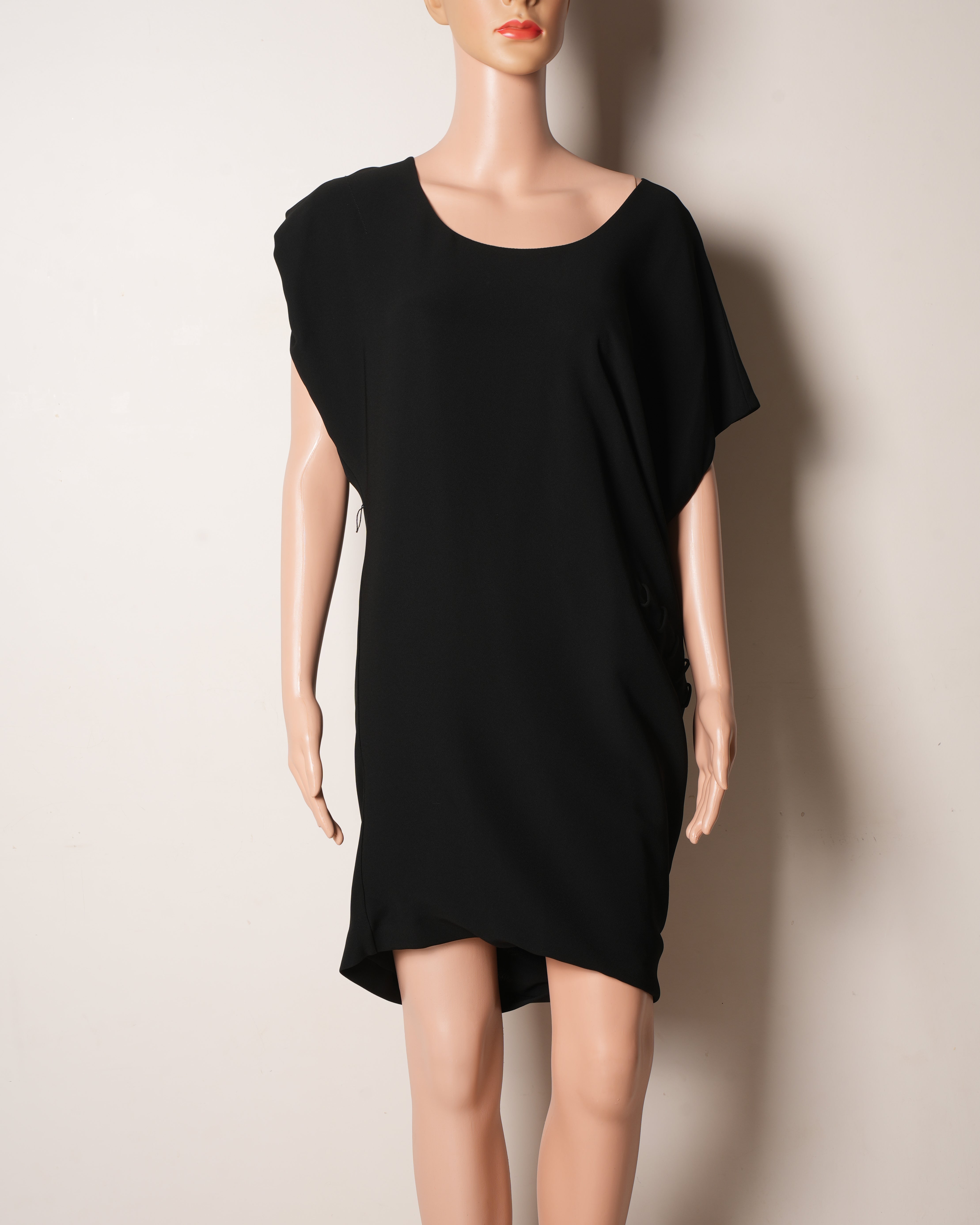 DVF Black Drape Dress