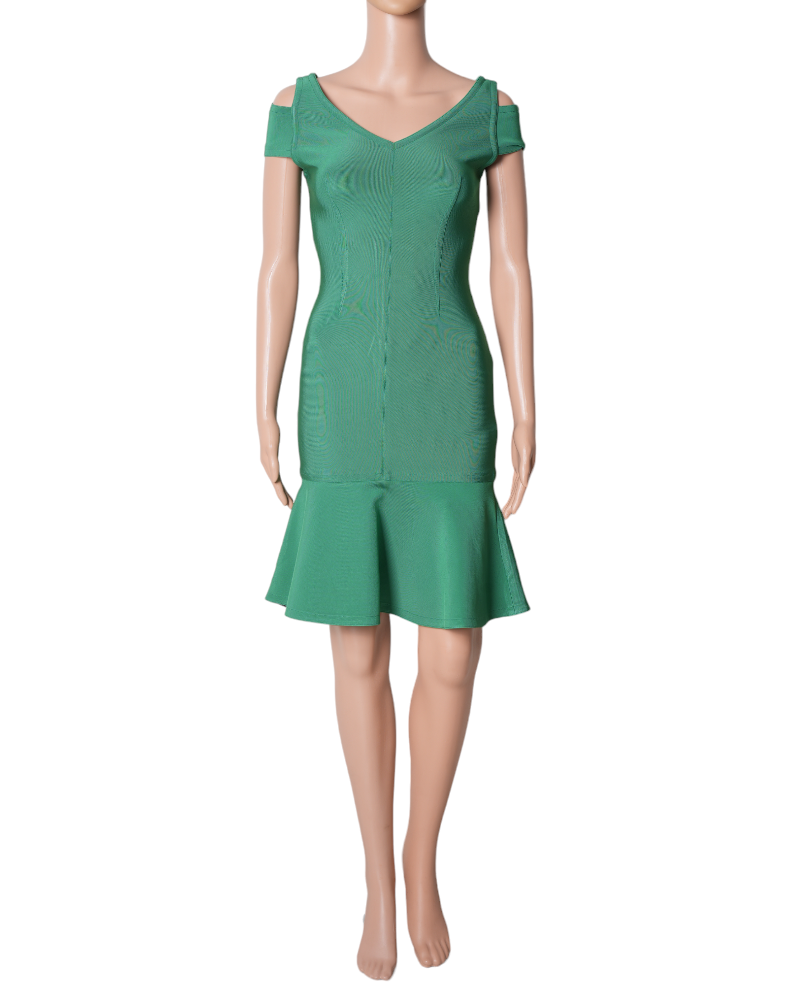Yigal Azrouel V-neck Green Mini Dress