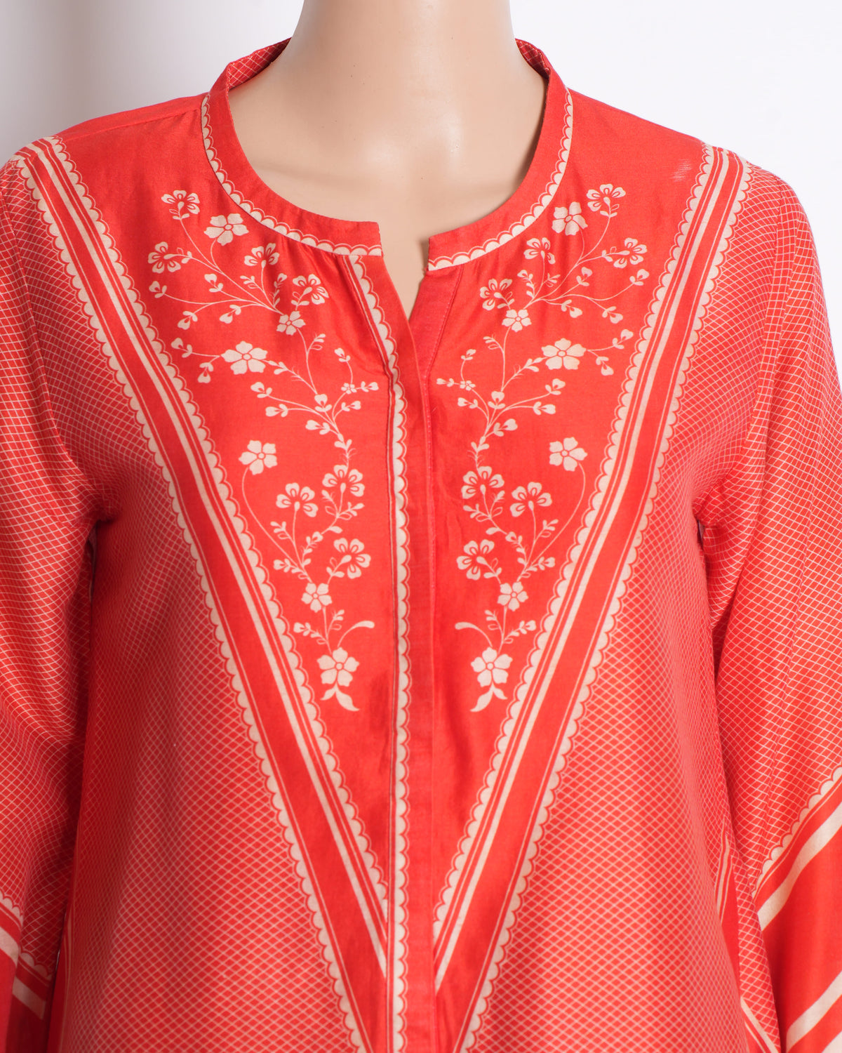 AMPM red and white printed top