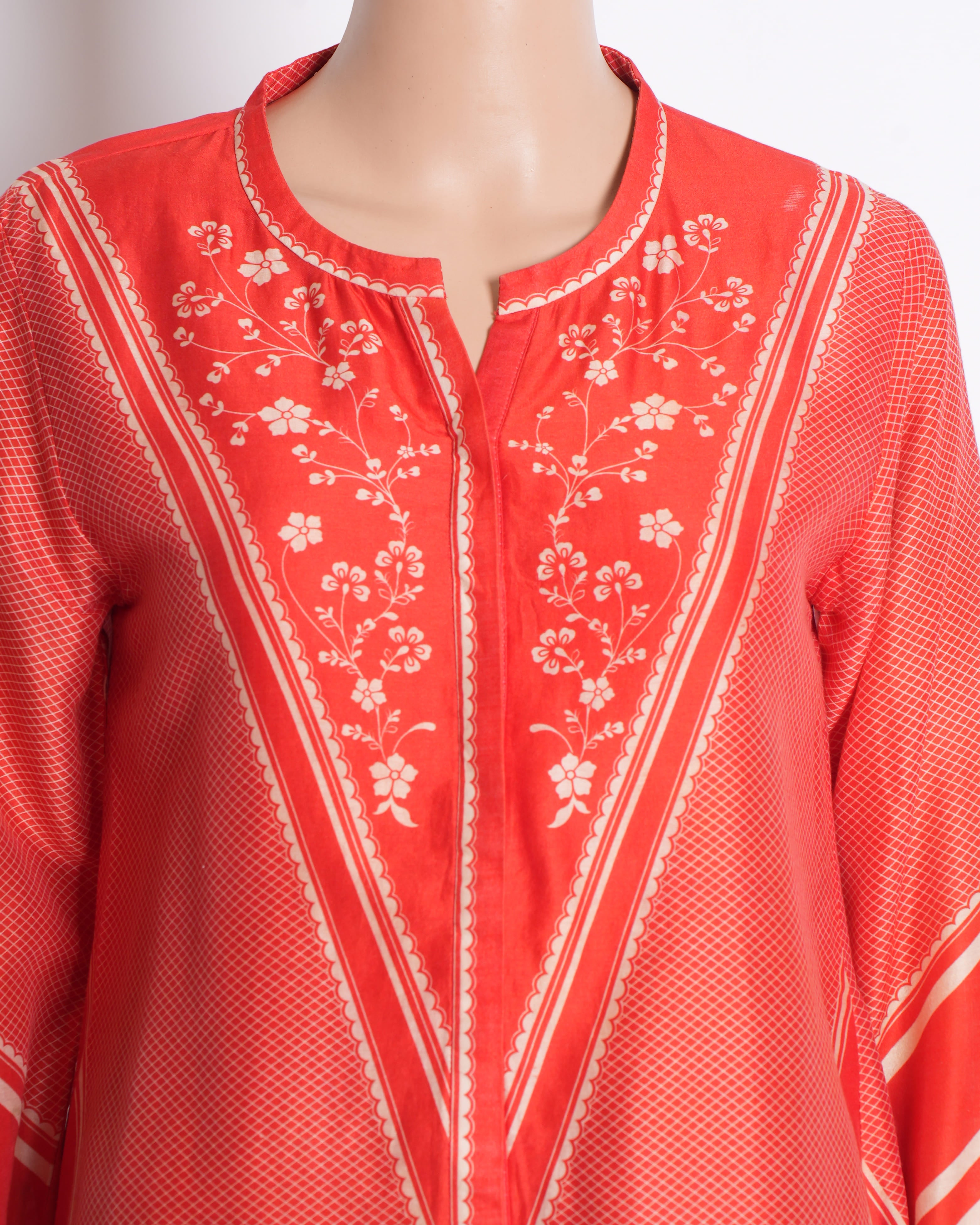 AMPM red and white printed top