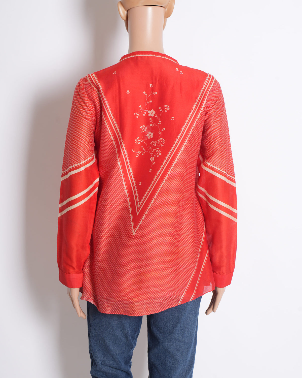 AMPM red and white printed top