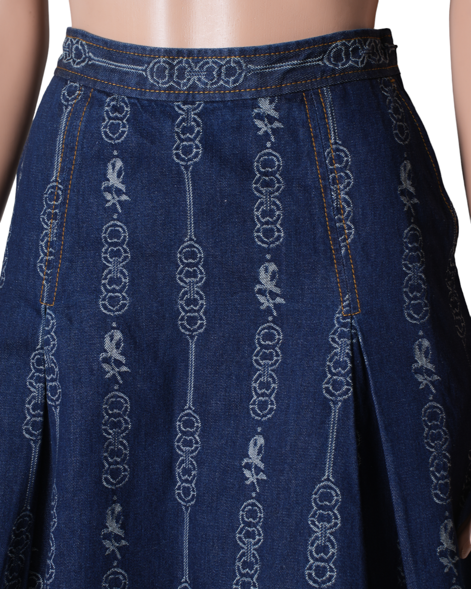 Tory Burch Gemini Link Jacquard Denim Sirt