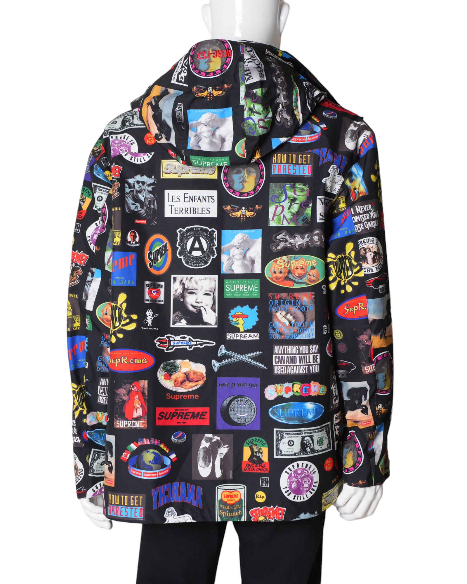 Supreme Men's Gore Tex Stickers Shell Jacket In Black