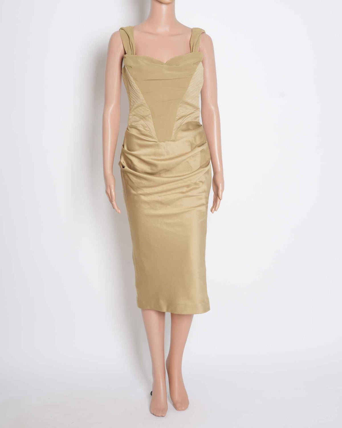 House of CB Corset Dress In Light Olive
