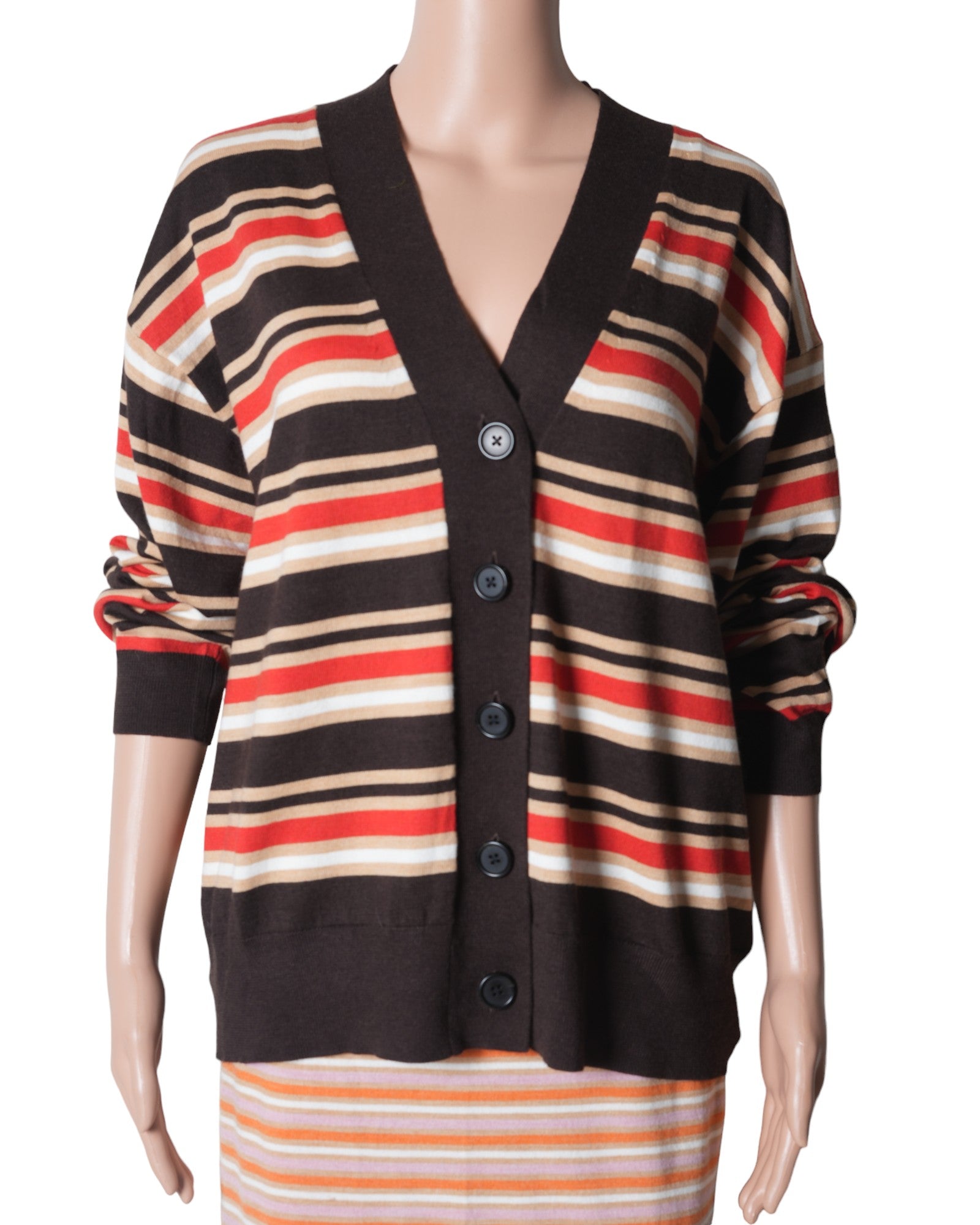 Marni x Uniclo Blend Striped Oversized Cardigan & Skirt Set