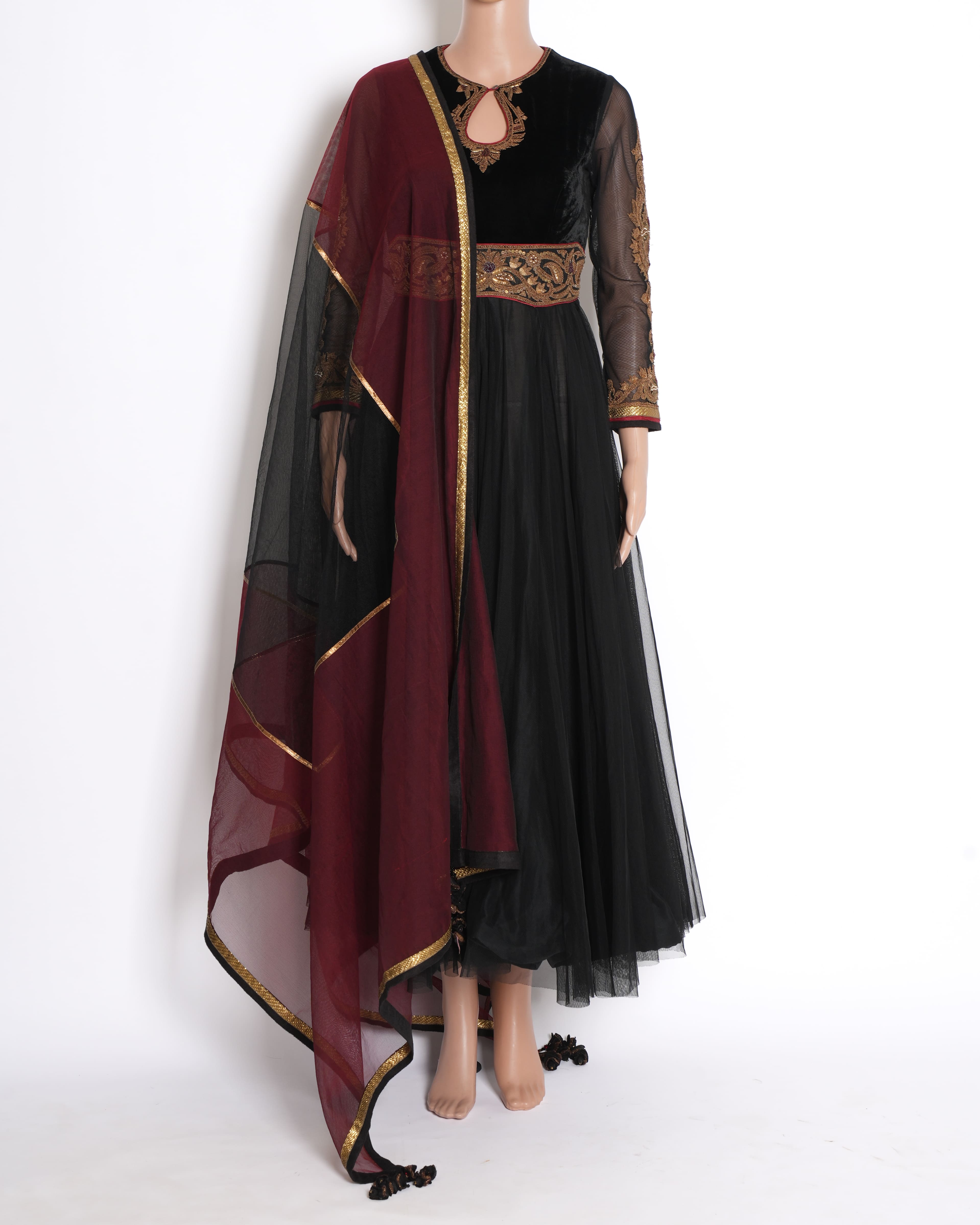 Tarun Tahiliani black Anarkali set