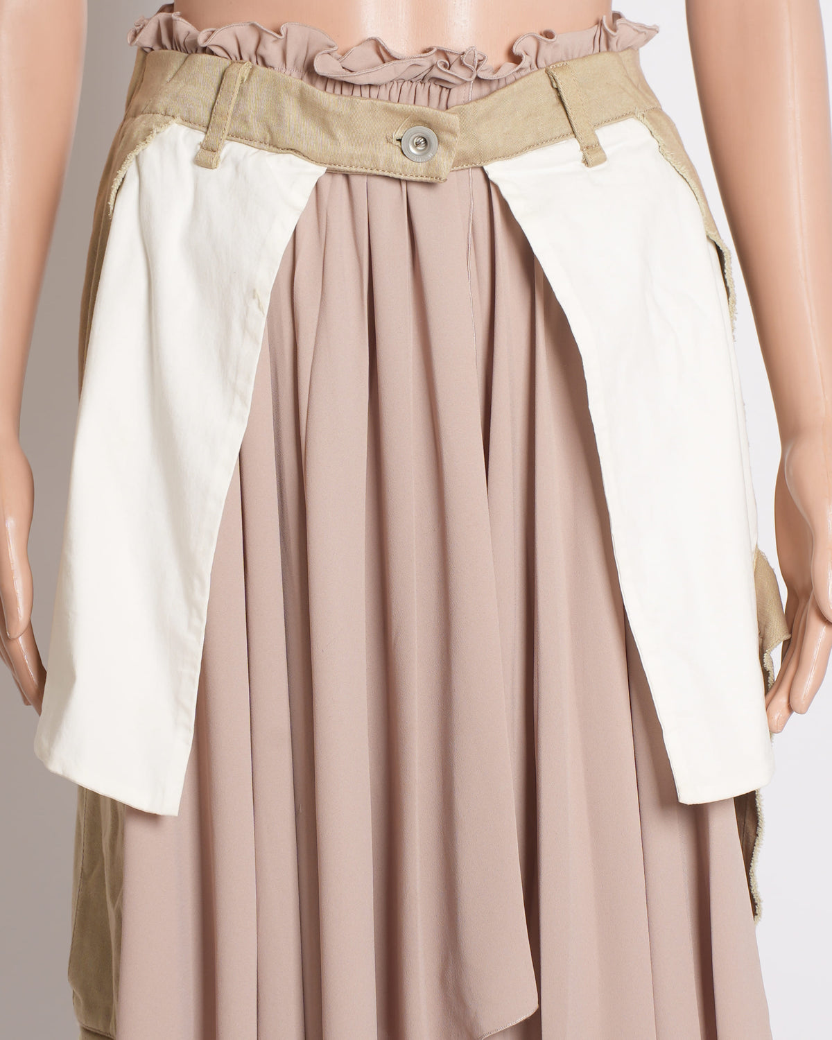 New Ben Taverniti Unravel Project Women's Beige Skirt