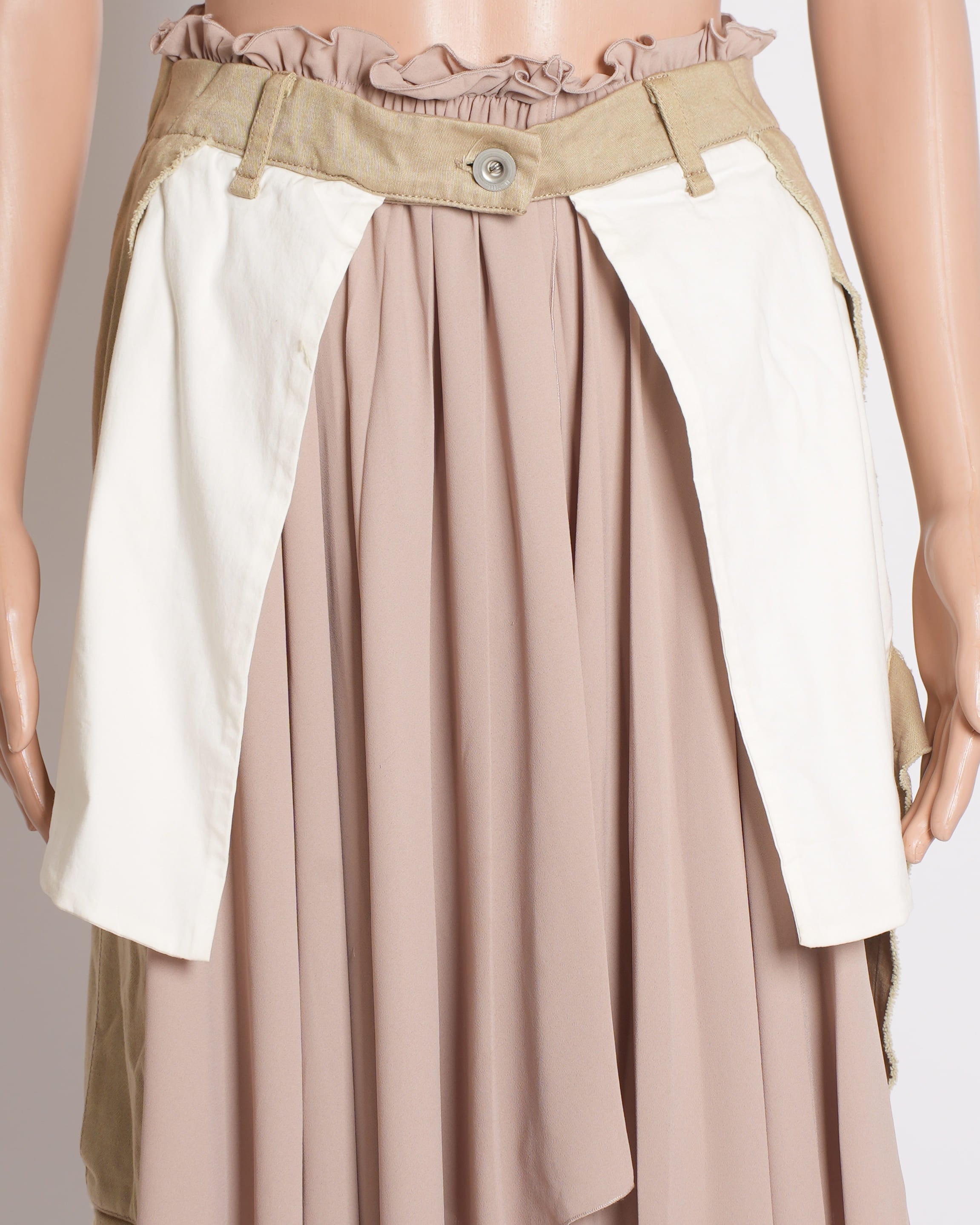 New Ben Taverniti Unravel Project Women's Beige Skirt