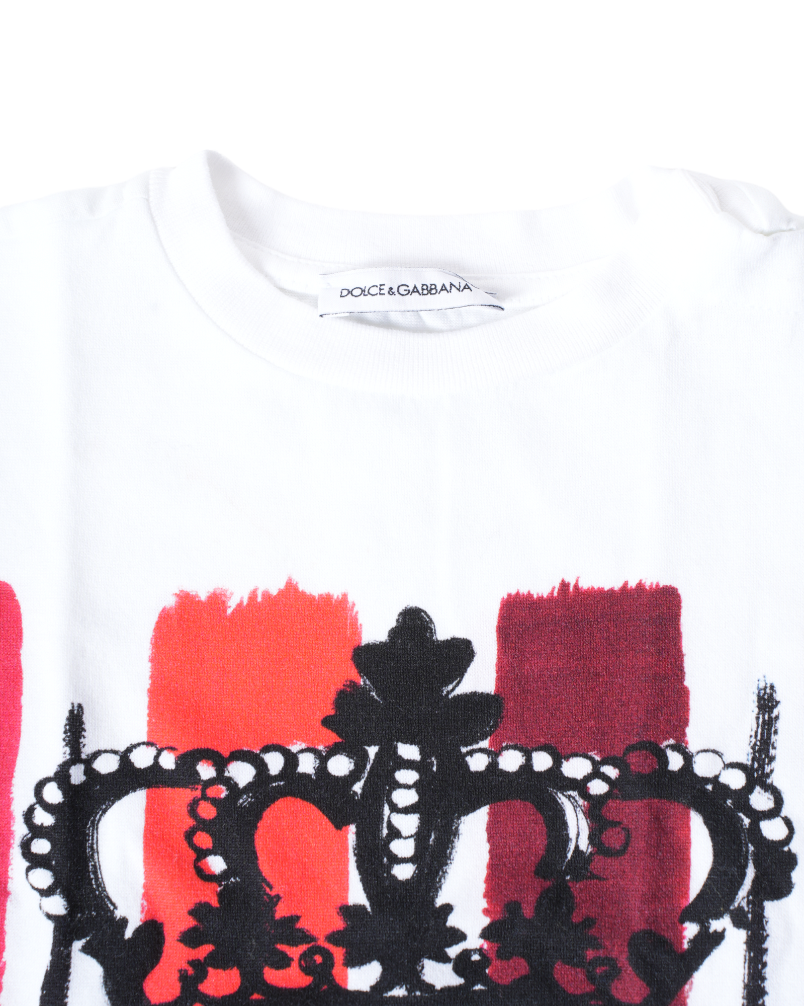 Dolce Gabbana Red White T shirt