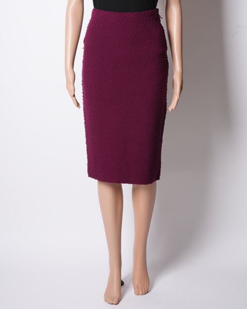 Lanvin Burgundy Wool Skirt for Women