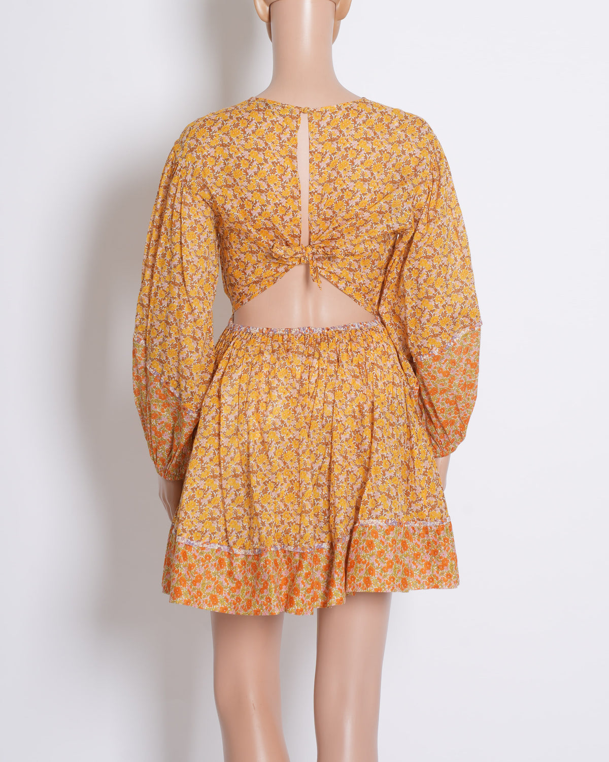 Maje Printed Summer Dress In Yellow