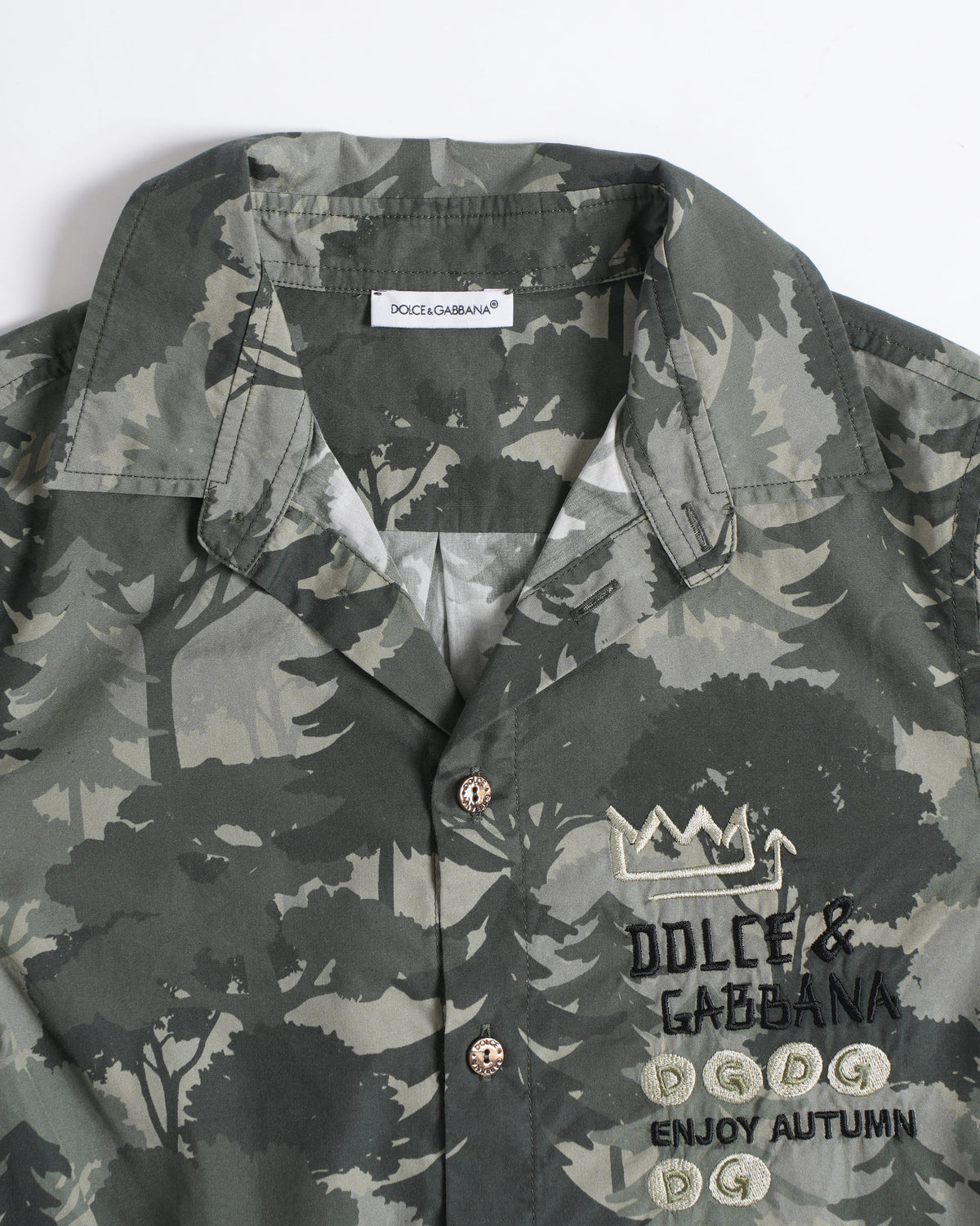 Dolce & Gabbana Kids Button Down Camouflage Printed Shirt Boys