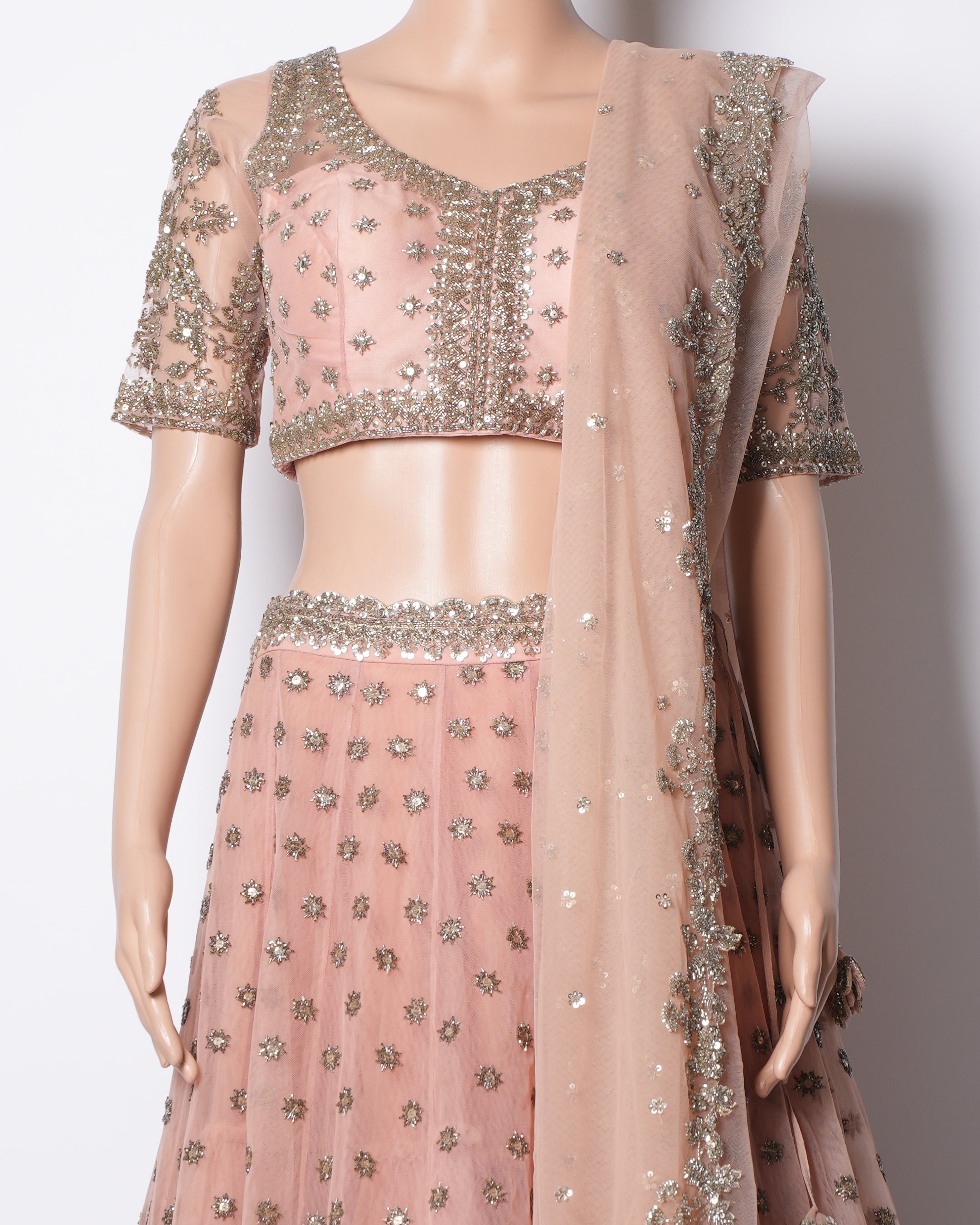 Anushree Reddy Pink Embroidered Lehenga