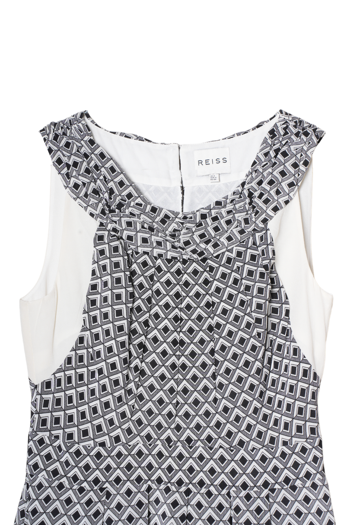 Reiss Daria Geo Print Silk Dress