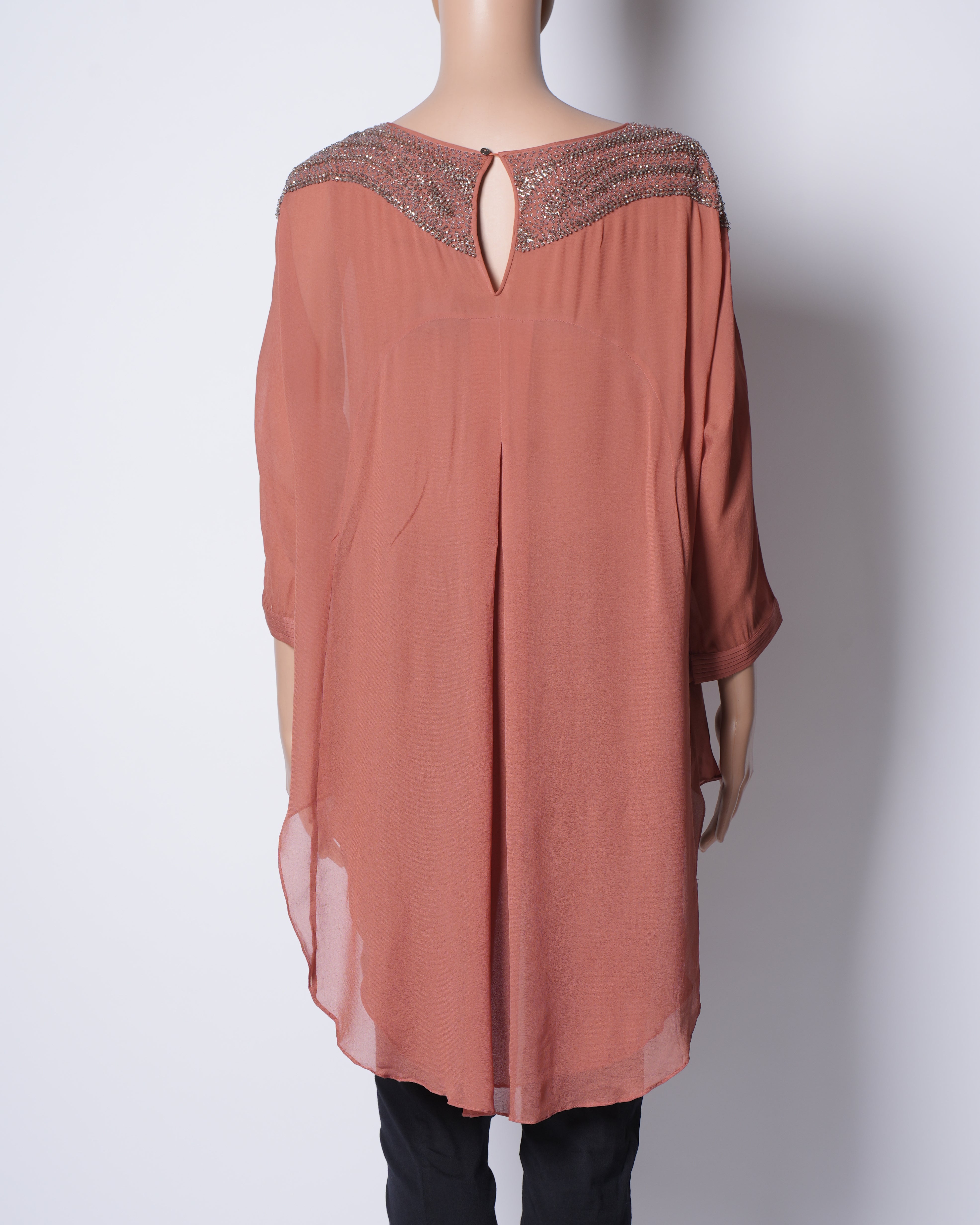 New Rohit Gandhi & Rahul Khanna Top In Rust Colour