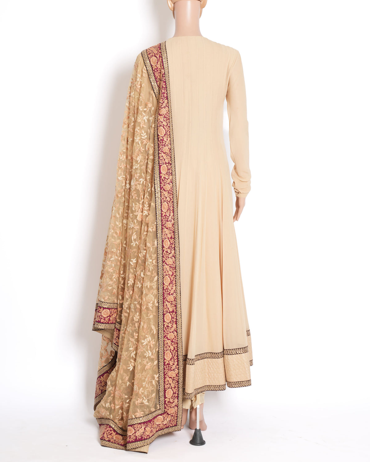 Sabyasachi Anarkali Set Of 3 WIth Fully Embroidered Dupatta