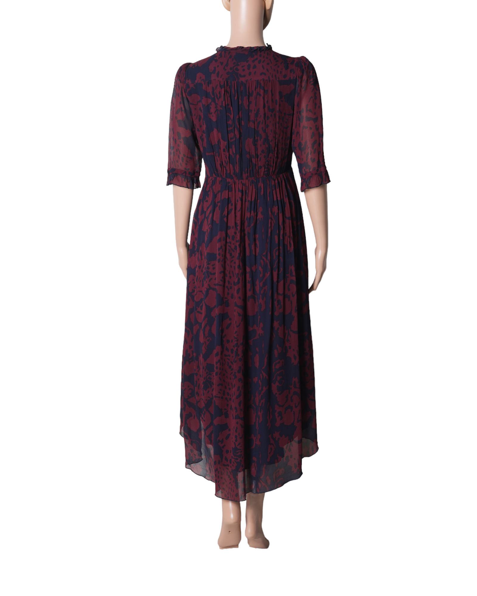 BA & SH Red & Blue Floral Dress