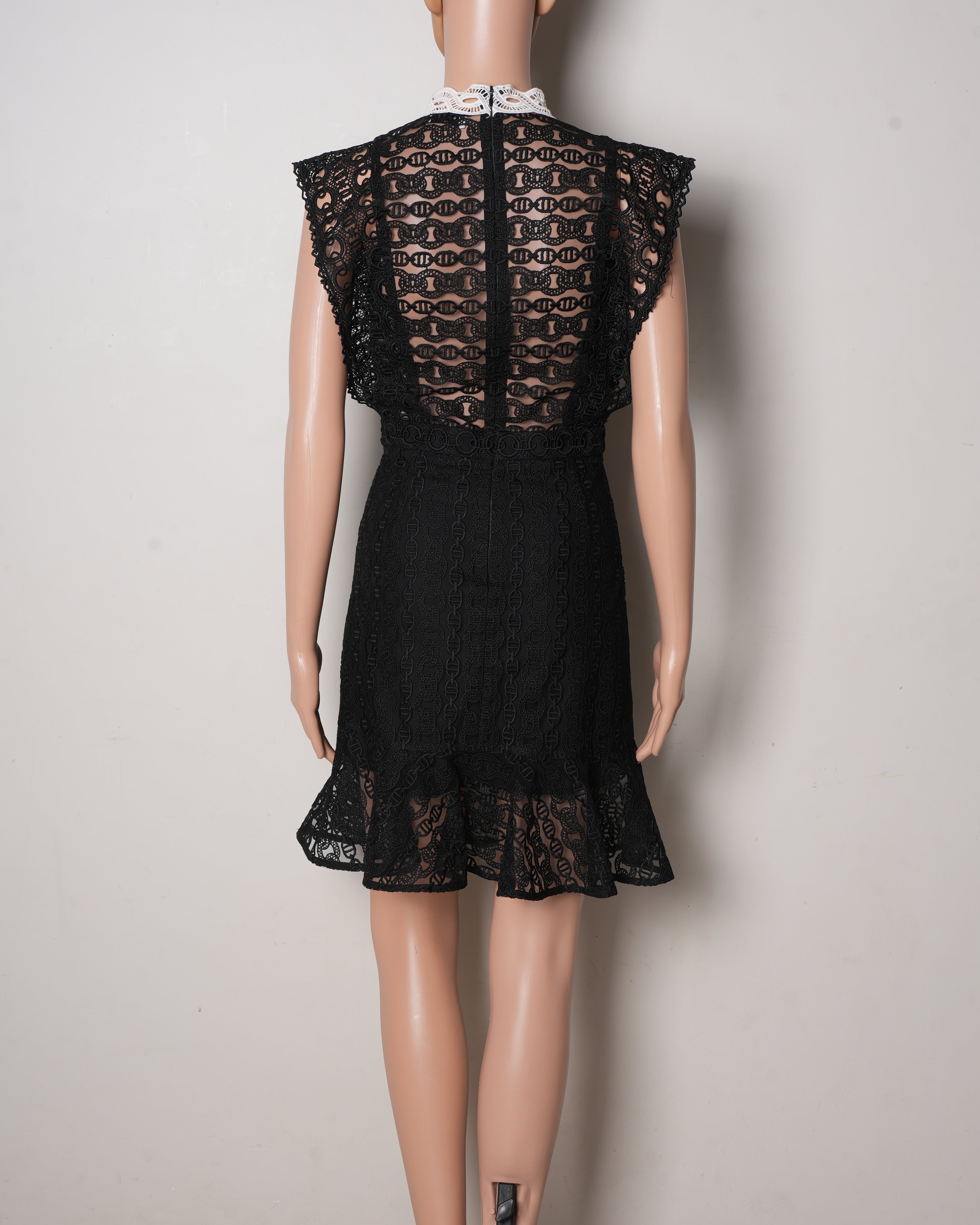 Sandro White Lace Net Dress