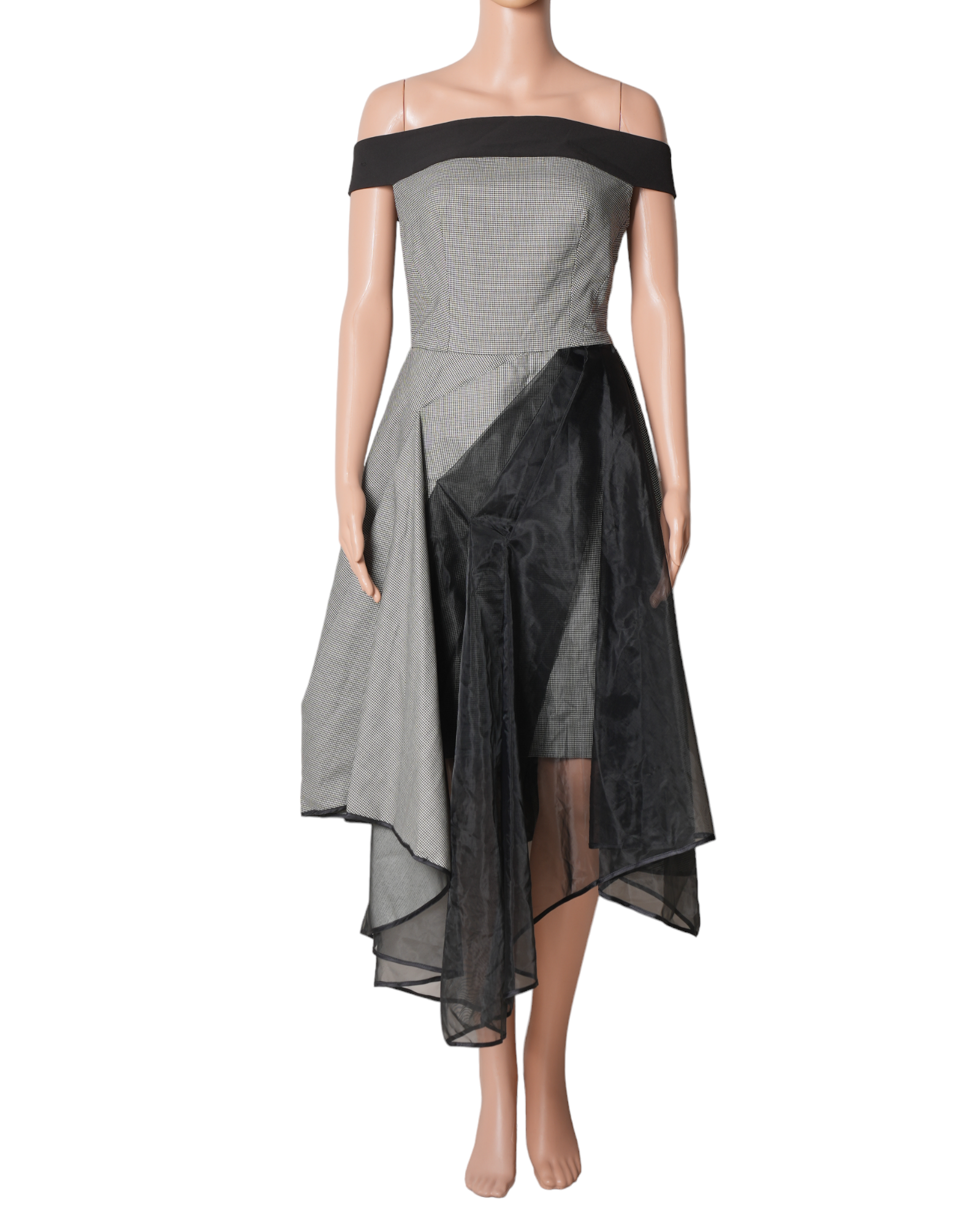 Avaro Figlio Checkered Asymmetric Dress