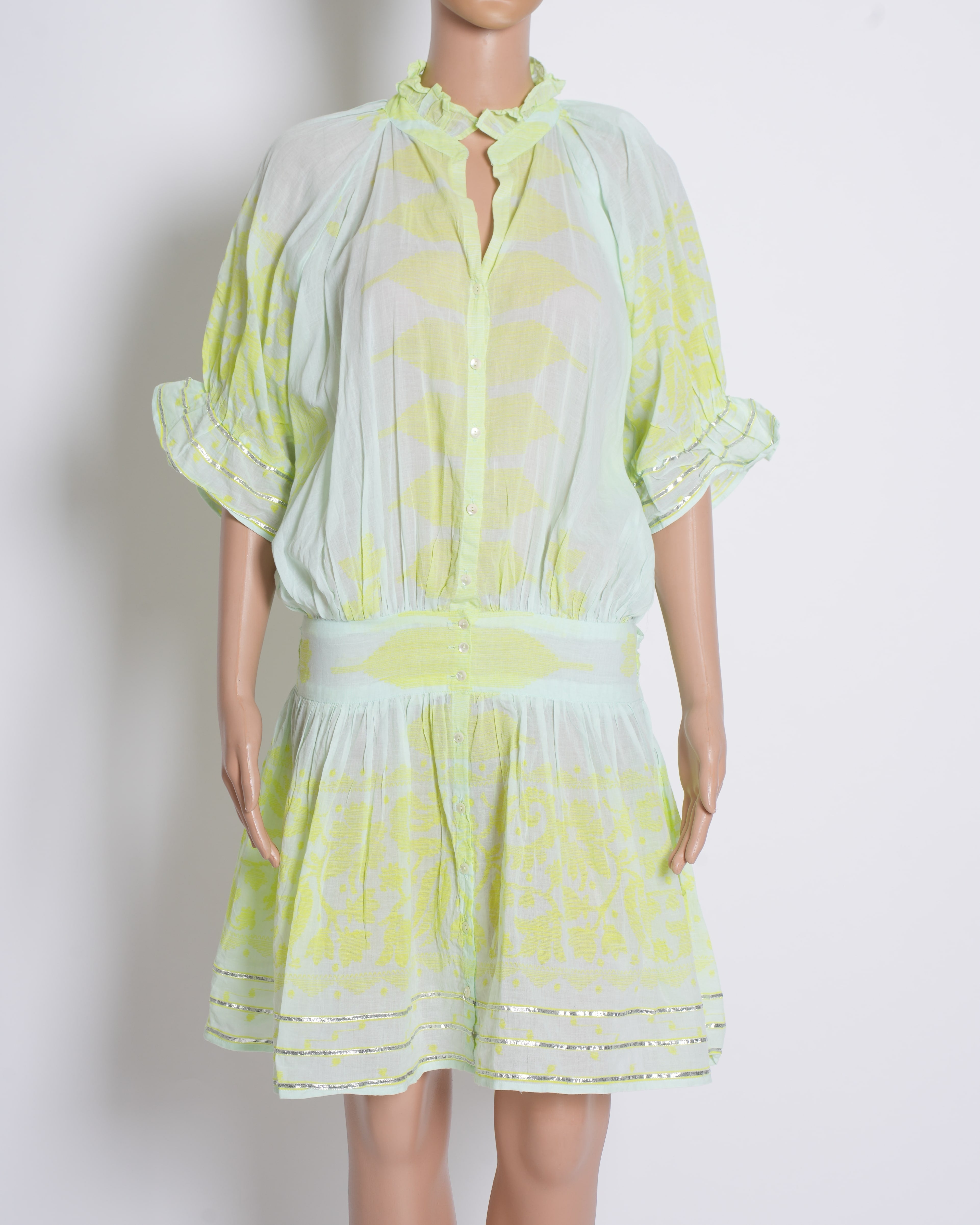 Juliet Dunn Printed Blouson Dress