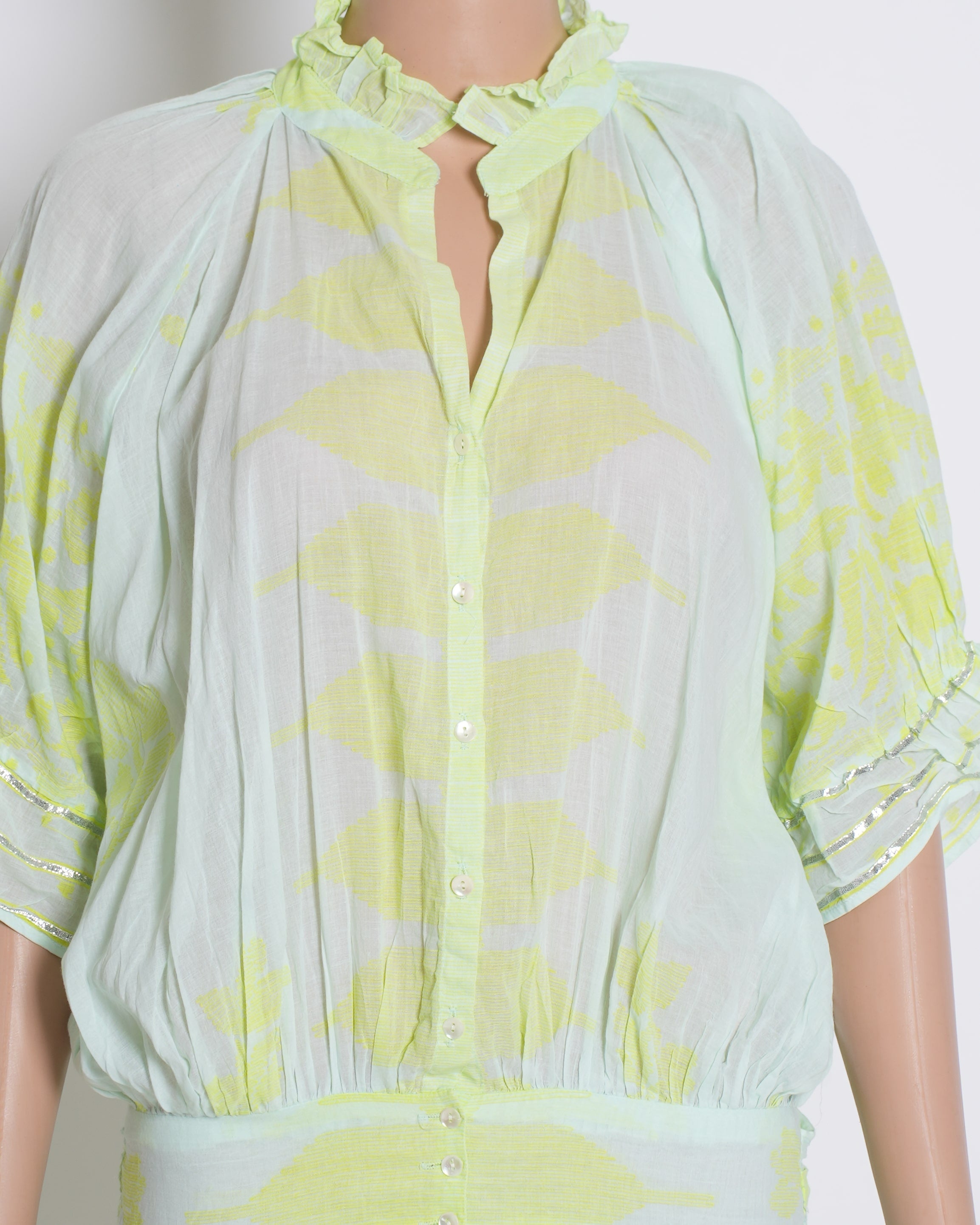 Juliet Dunn Printed Blouson Dress