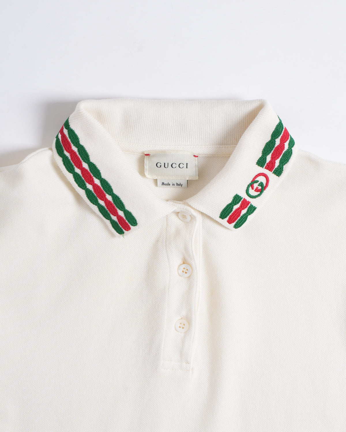 Gucci Kids Polo In White Boys