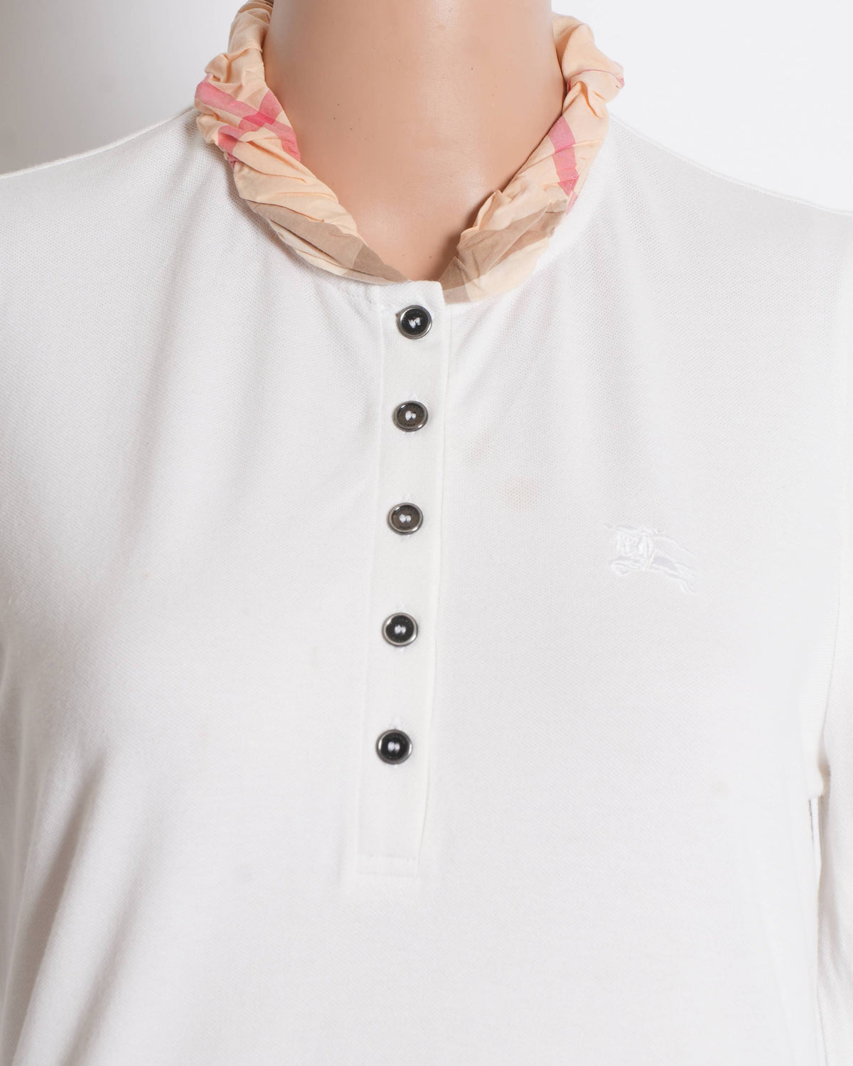 Burberry Full Sleeve Checkered Collar T-shirt