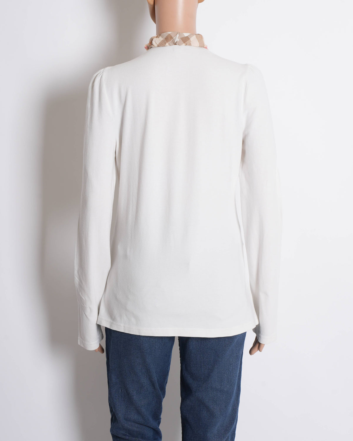 Burberry Full Sleeve Checkered Collar T-shirt