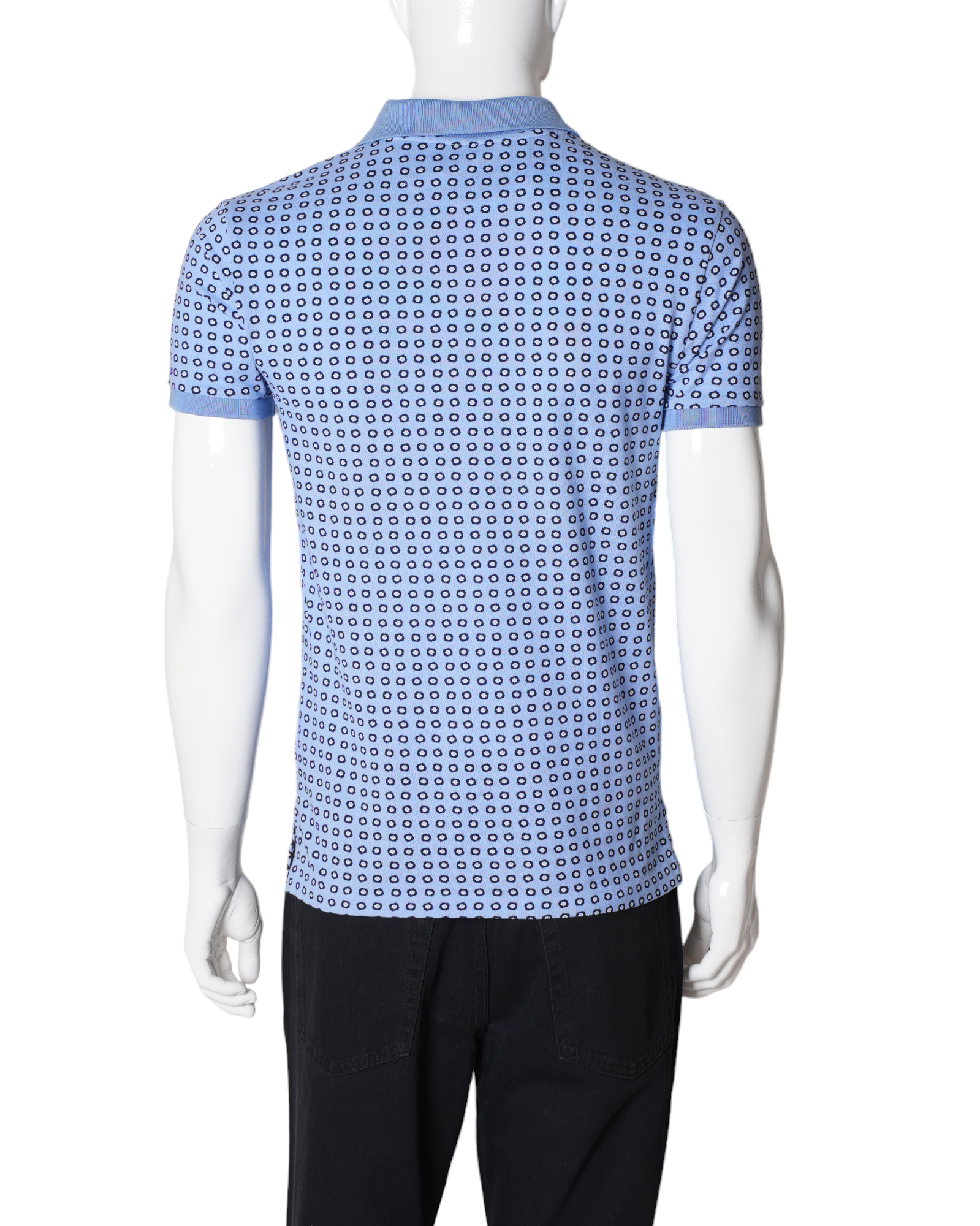 New Polo Ralph Lauren Geometric Mesh Blue Shirt