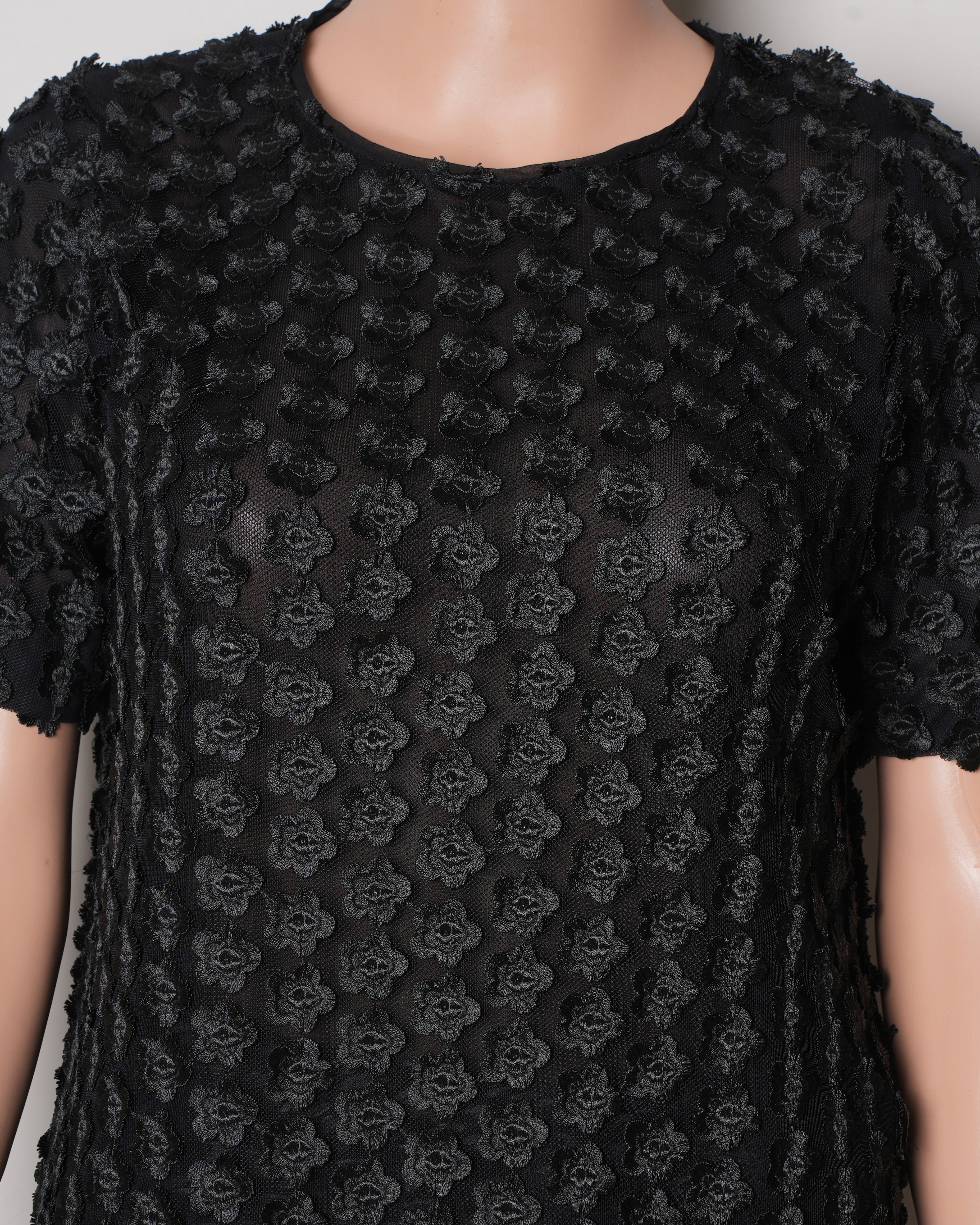 Reiss Sienna Black Floral Top