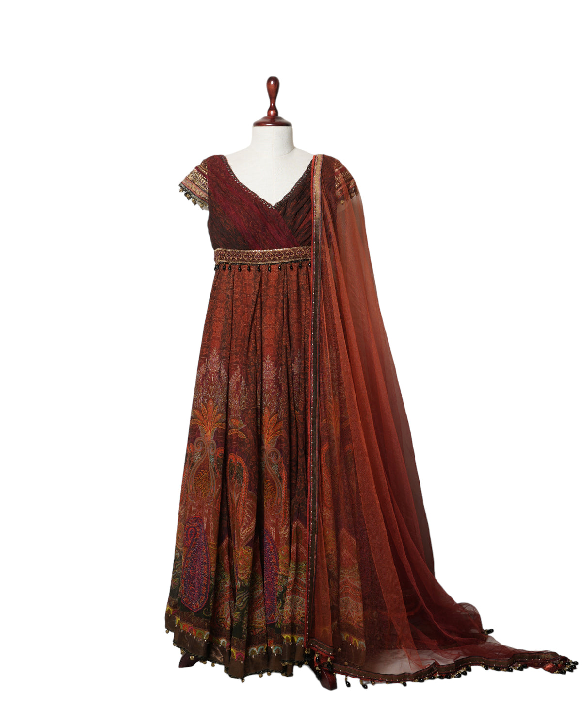 Tarun Tahiliani Maroon Anarkali