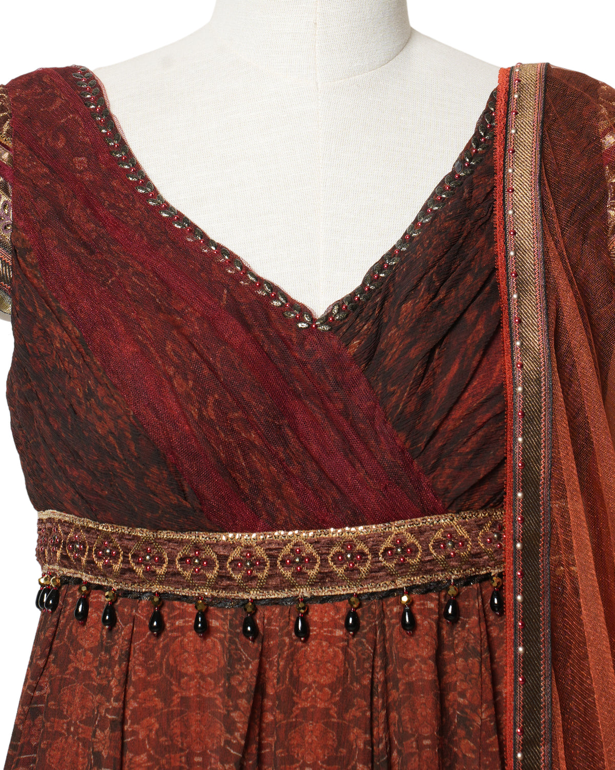 Tarun Tahiliani Maroon Anarkali