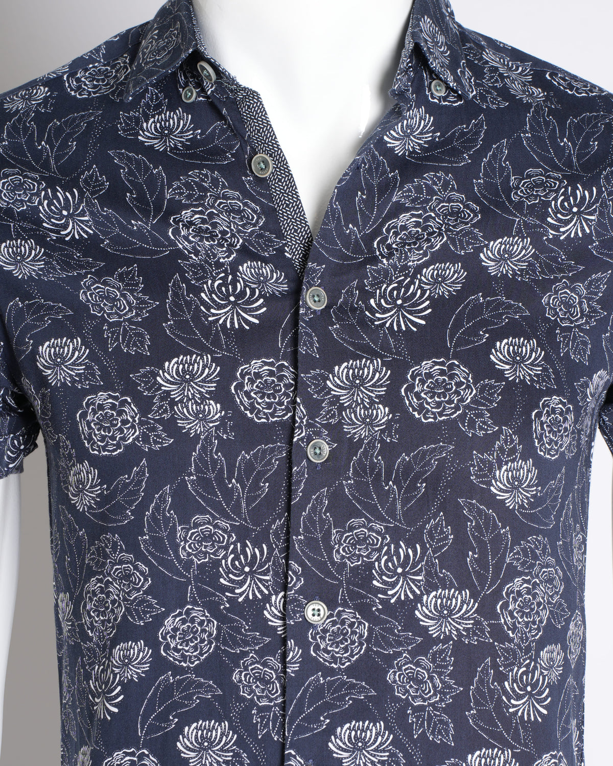 Ted Baker Floral Navy Blue Shirt