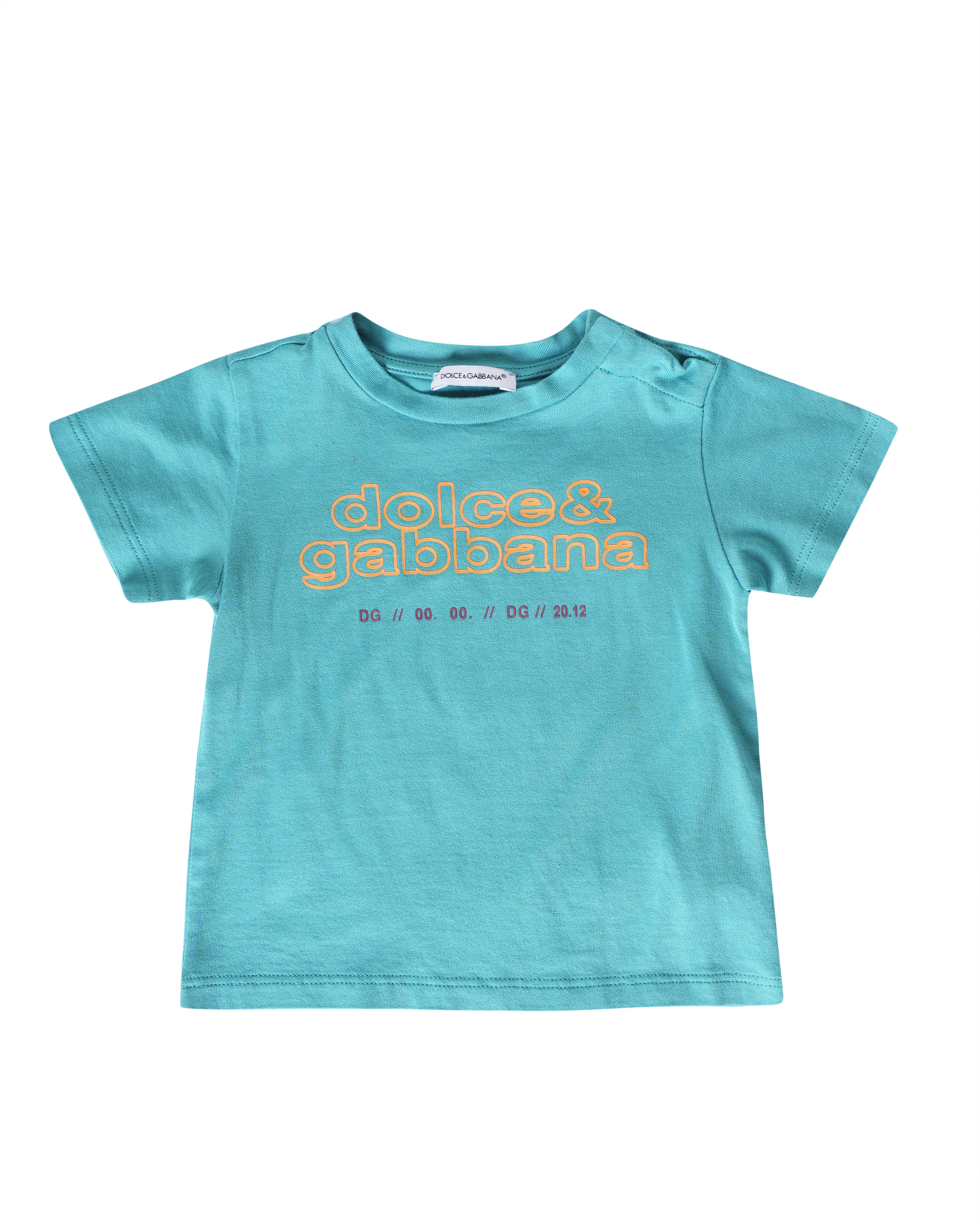 Dolce & Gabbana Center Logo Torquoise T-Shirt