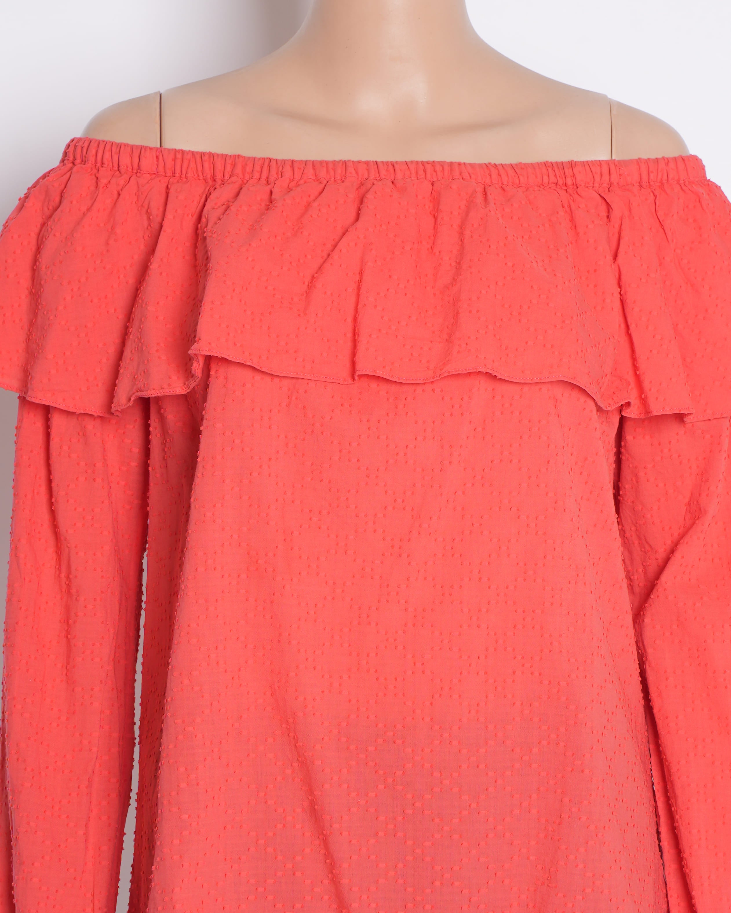 Michael Kors Off‑Shoulder Ruffle Top