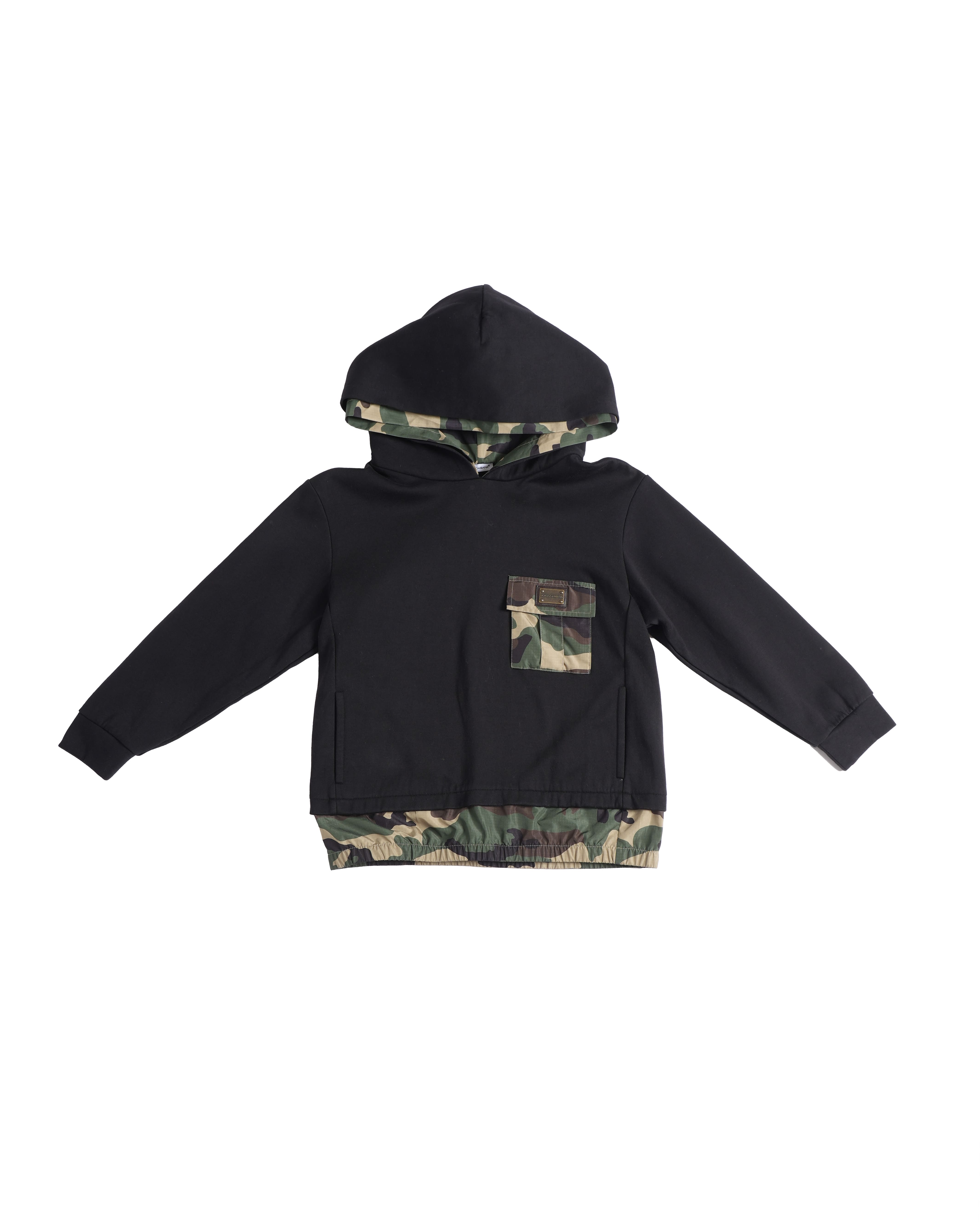 Dolce & Gabbana Kids Joggers & Hoodie Co-ord Set With Military Print Accent