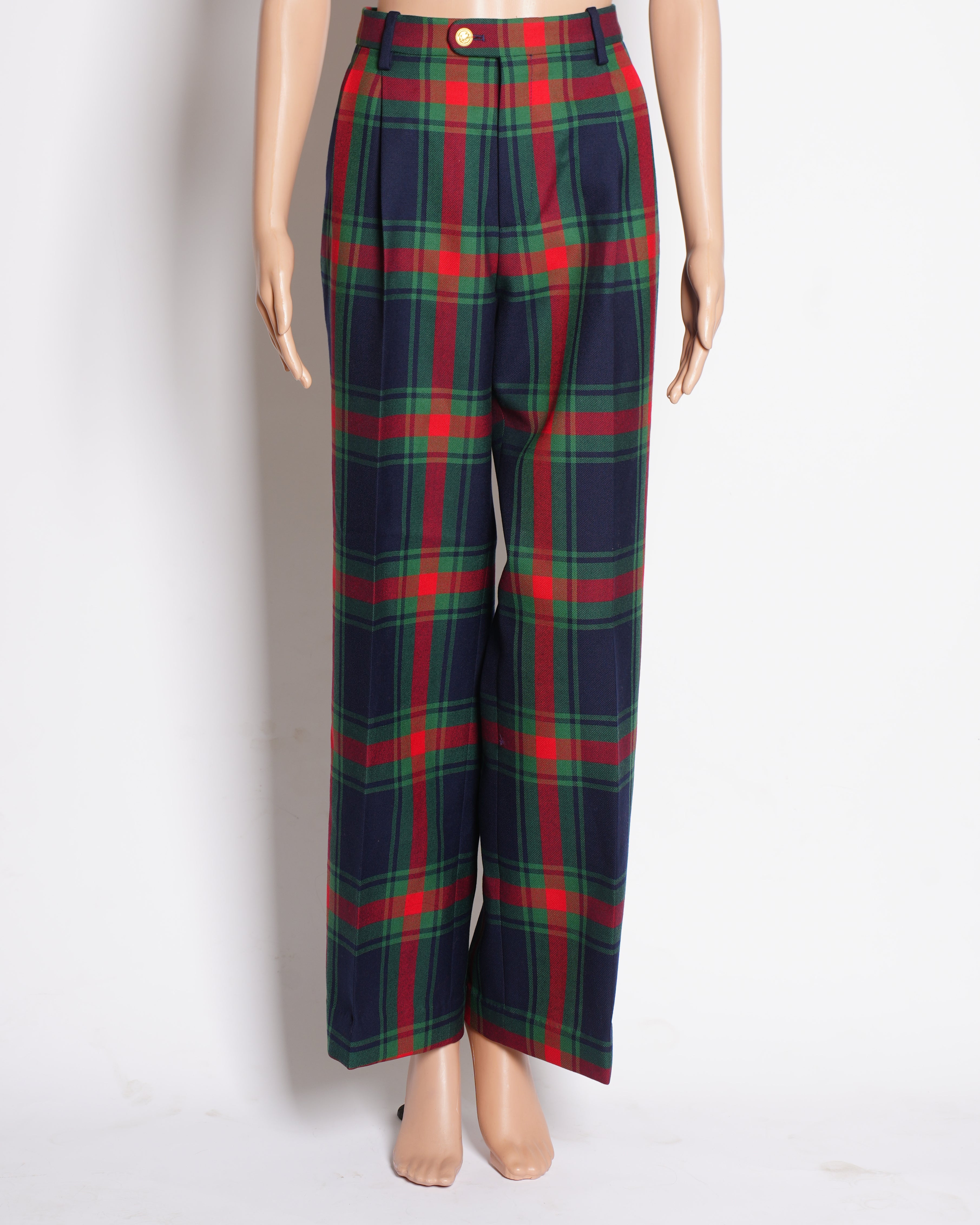 Gucci Women's Plaid Checks Trousers